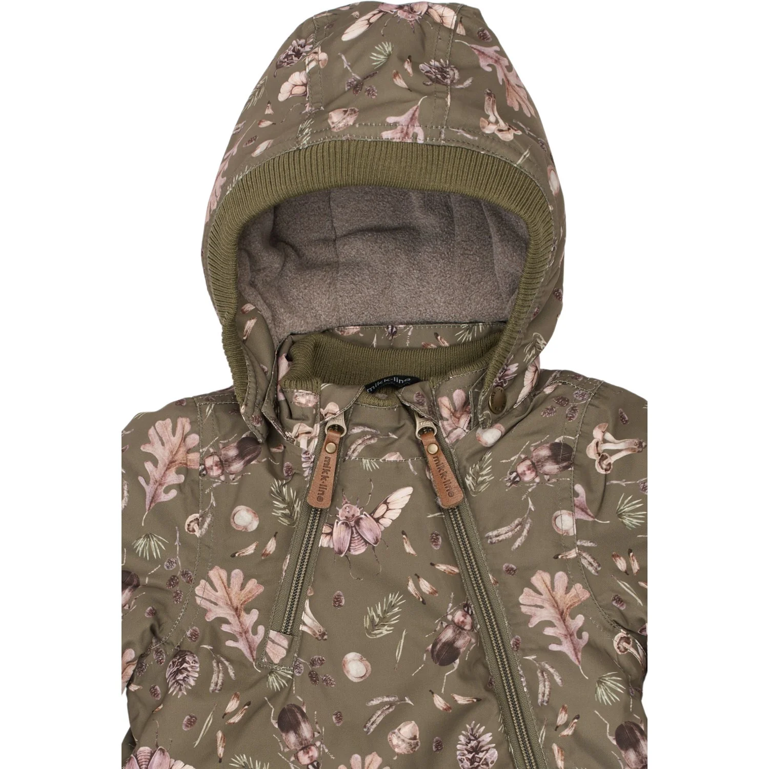 Mikk-Line Burnt Olive Polyester Baby Jacket AOP - Image 5