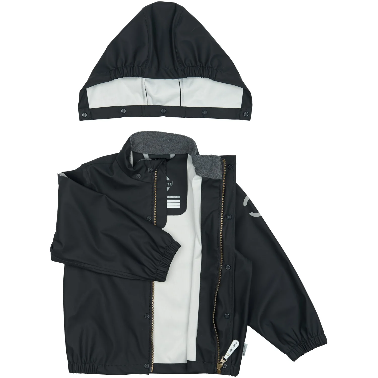 Mikk-Line Dark Navy Pu Rain Set W. Susp. - Image 4