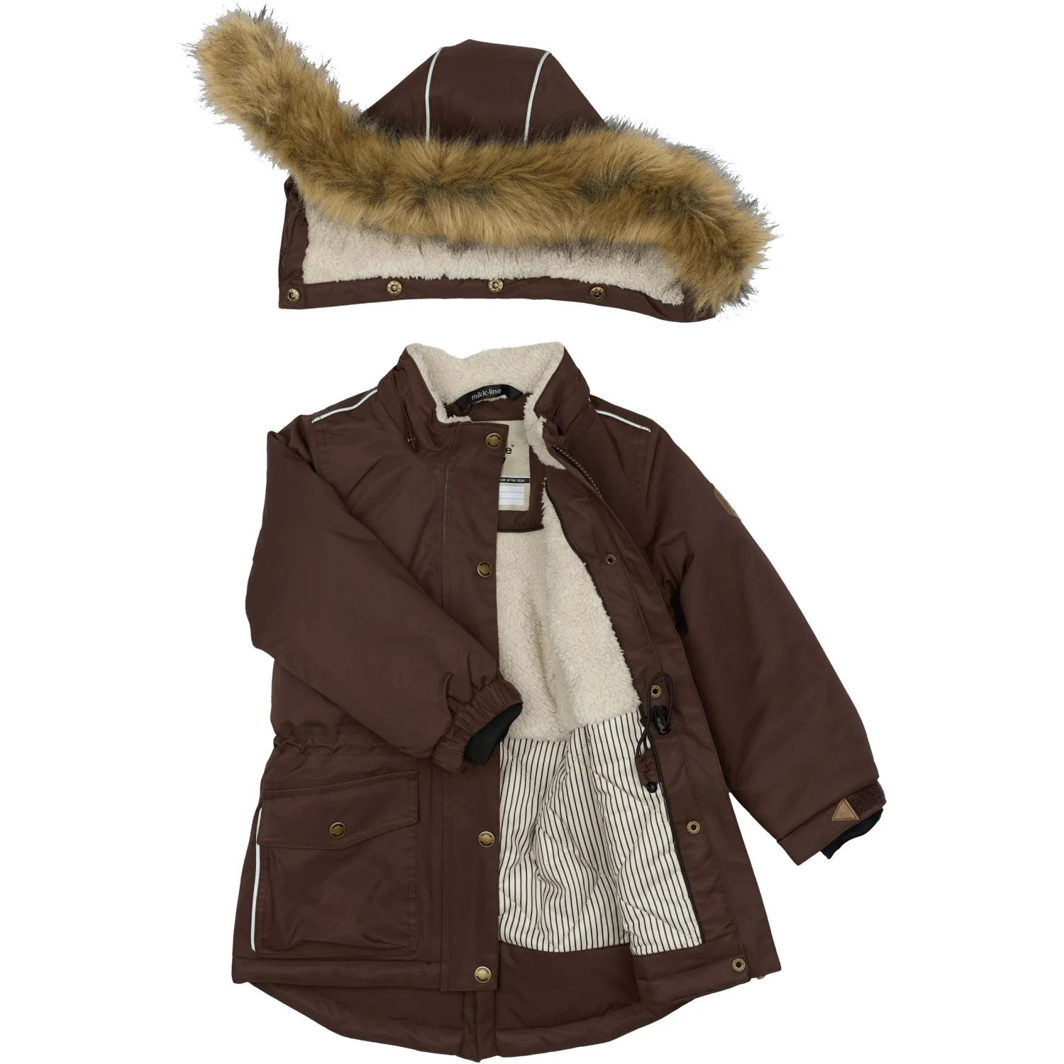 Mikk-Line French Roast Twill Nylon Girl Parca - Image 7