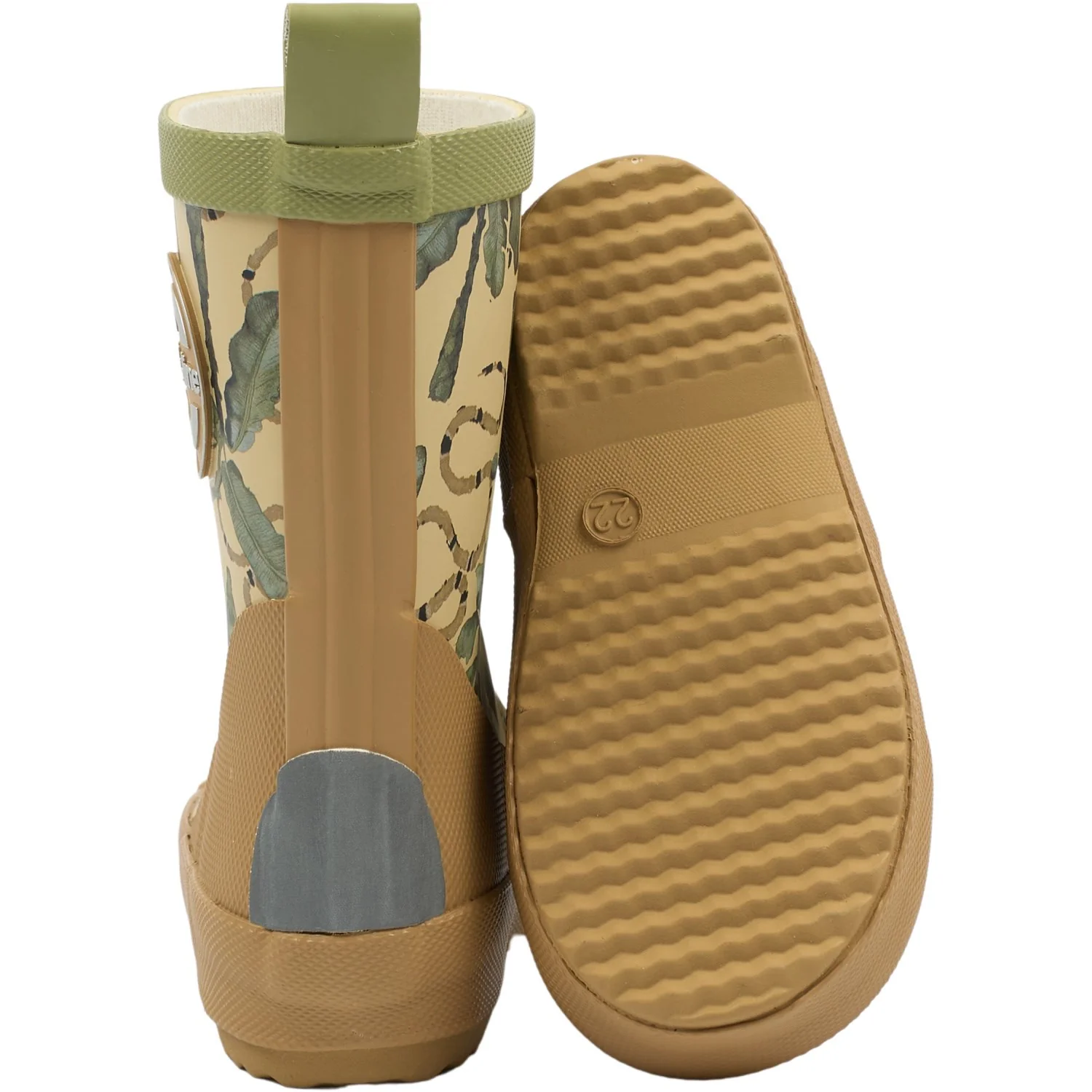 Mikk-Line Gray Green Printed Wellies - Image 6