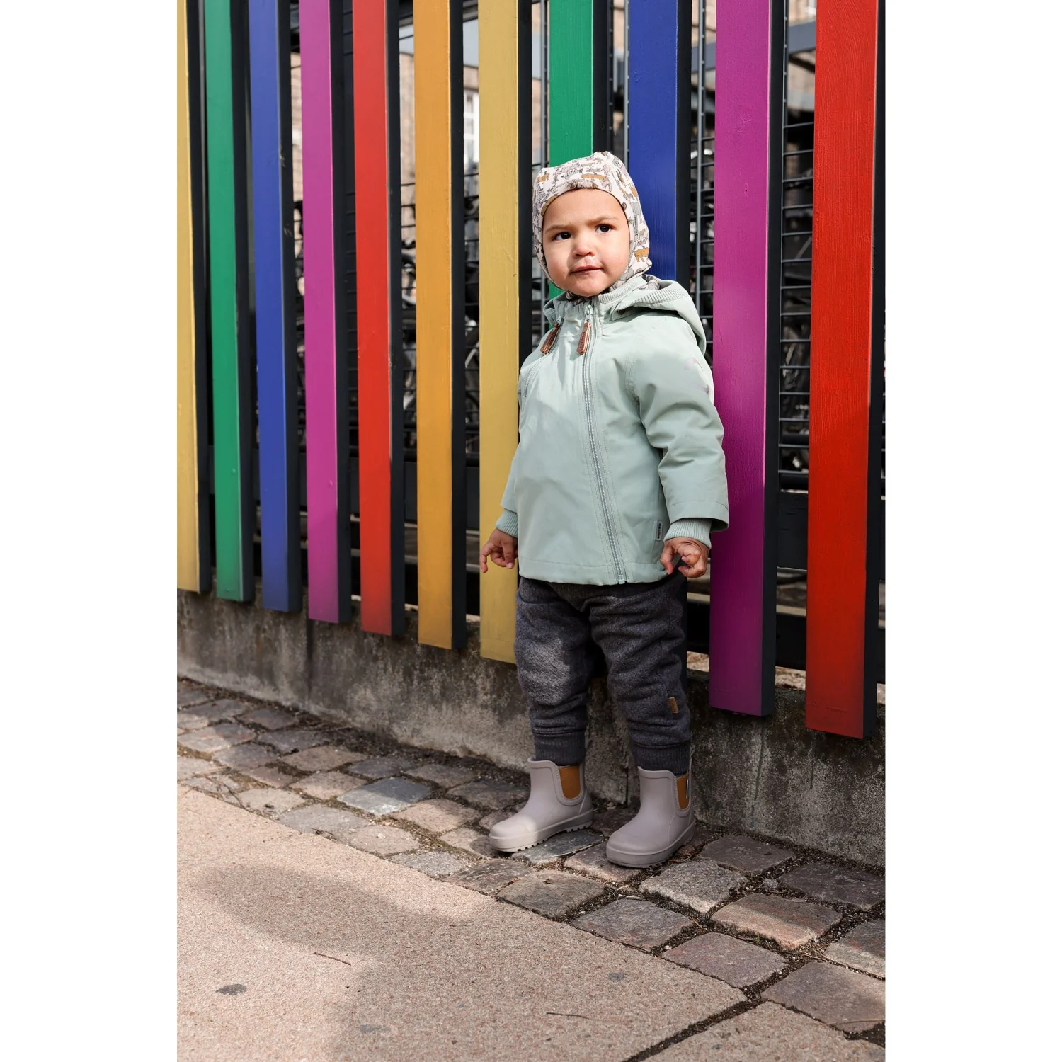 Mikk-Line Green Milieu Polyester Baby Jacket - Image 3