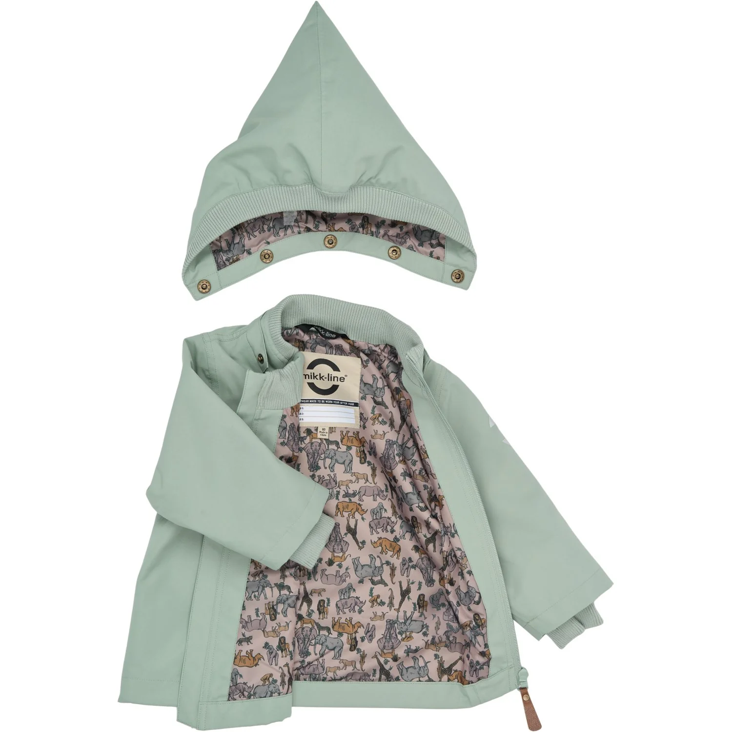 Mikk-Line Green Milieu Polyester Baby Jacket - Image 7