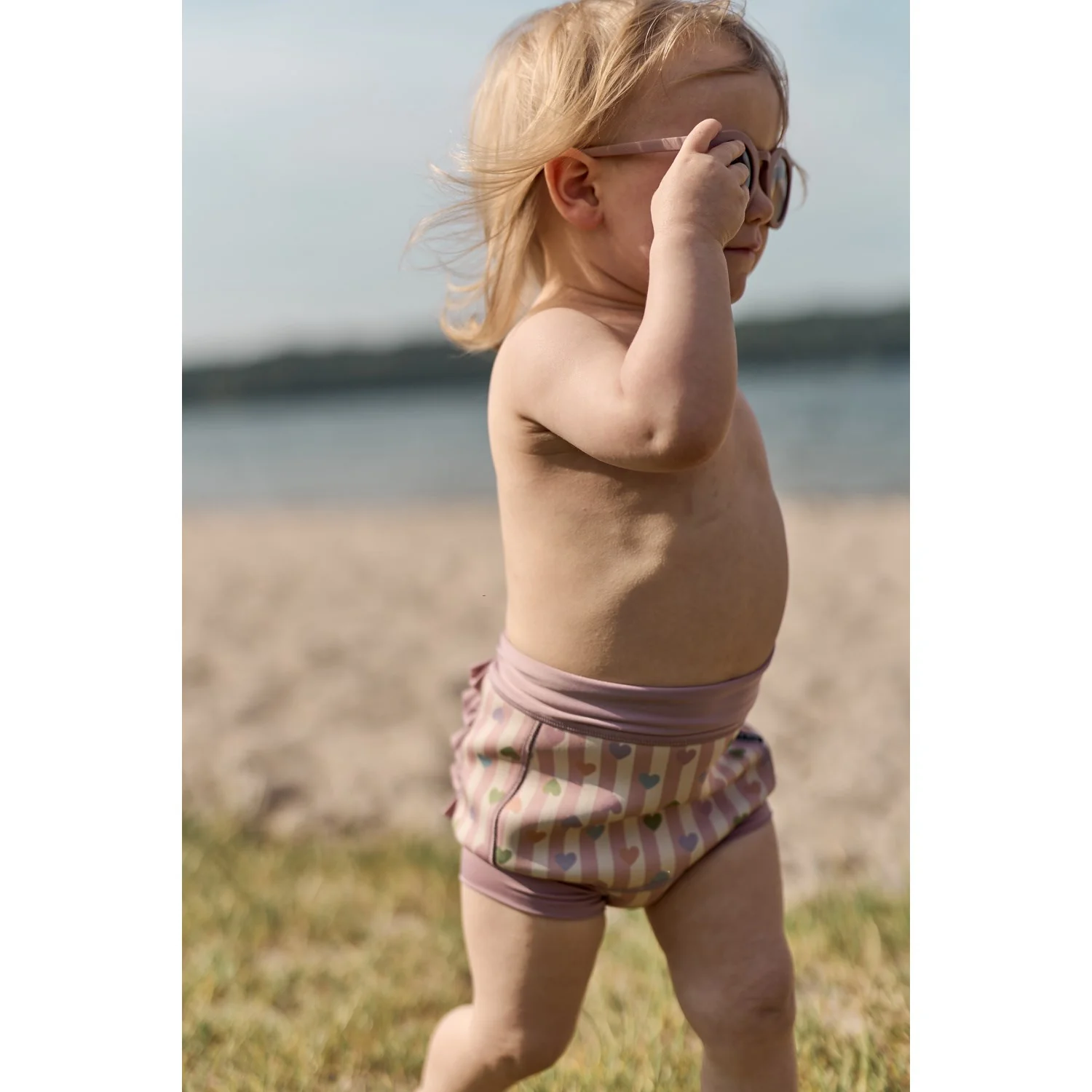 Mikk-Line Heart AOP Swim Baby Pant Frill AOP - Image 5