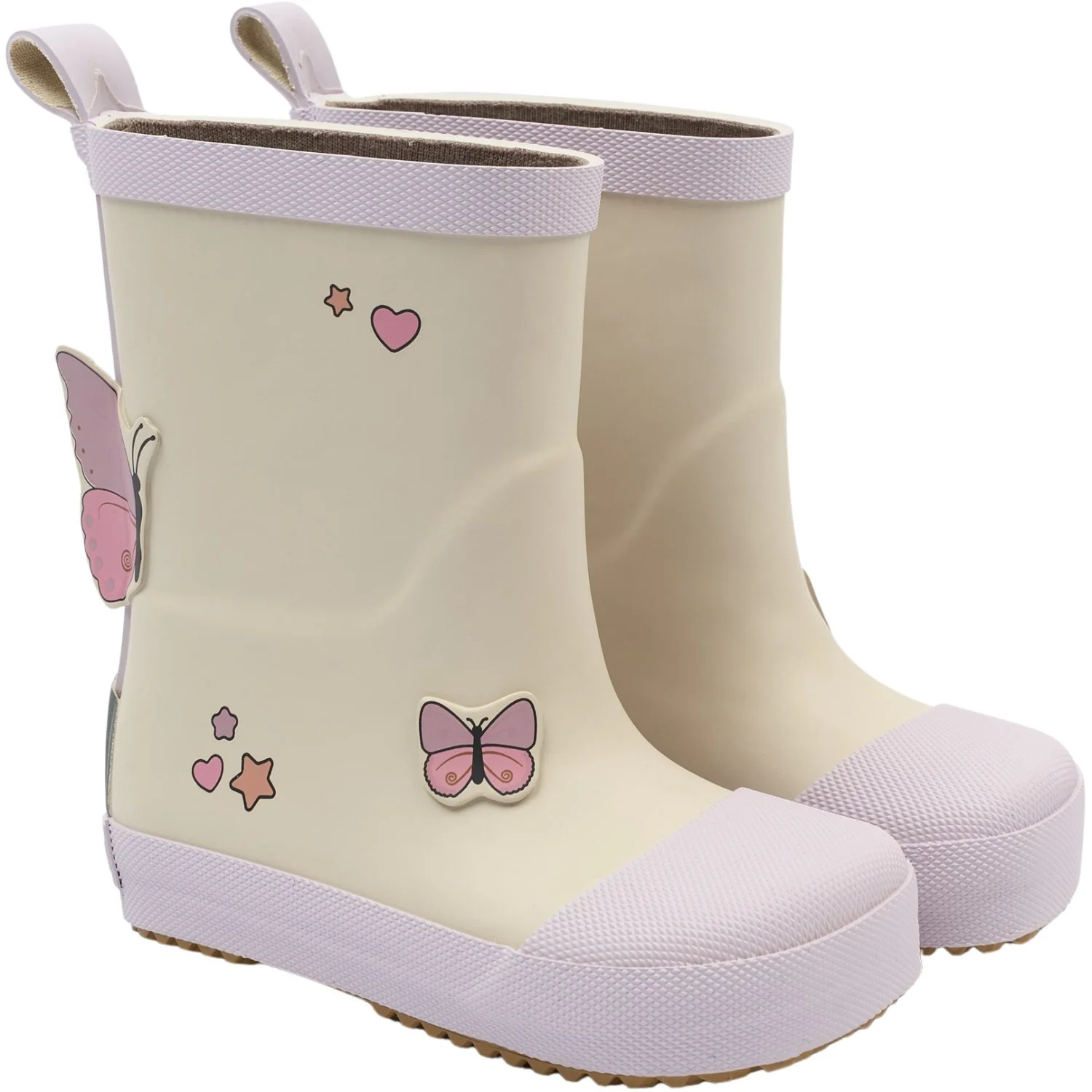 Mikk-Line Oyster Gray Wellies Butterfly Barefoot