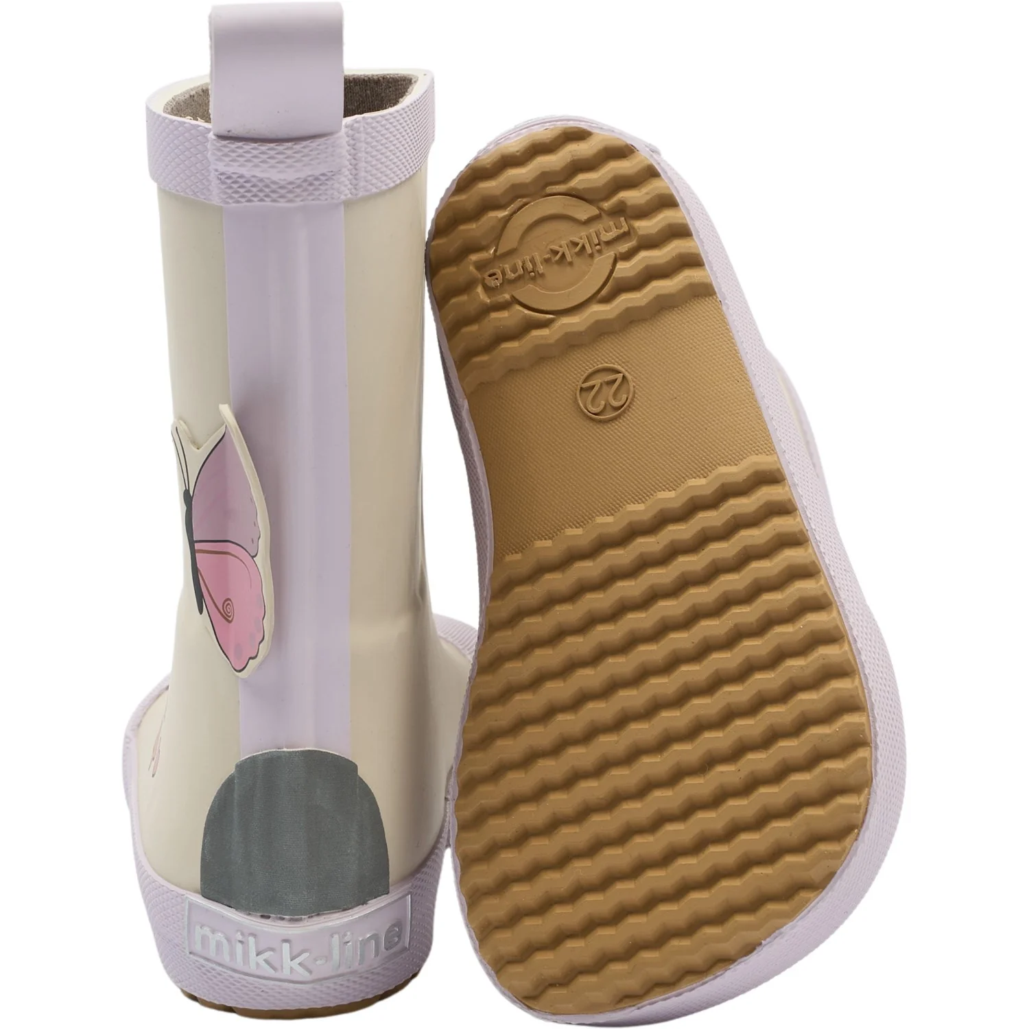 Mikk-Line Oyster Gray Wellies Butterfly Barefoot - Image 6