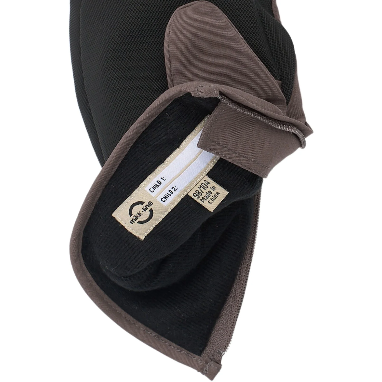Mikk-Line Sparrow Polyester Tussor Mittens With Zipper - Image 3