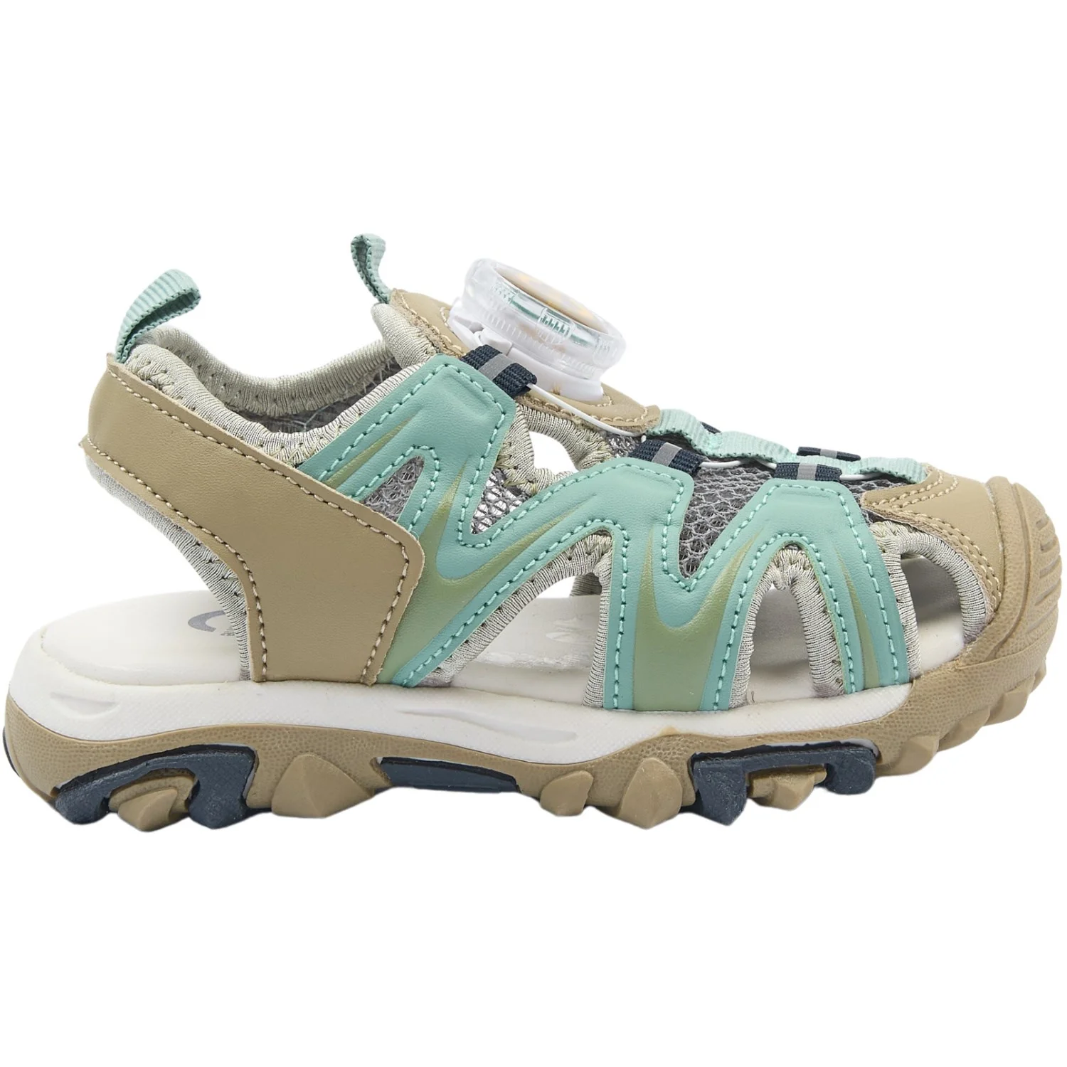 Mikk-Line Stone Blue Sandal With Mesh - Image 4