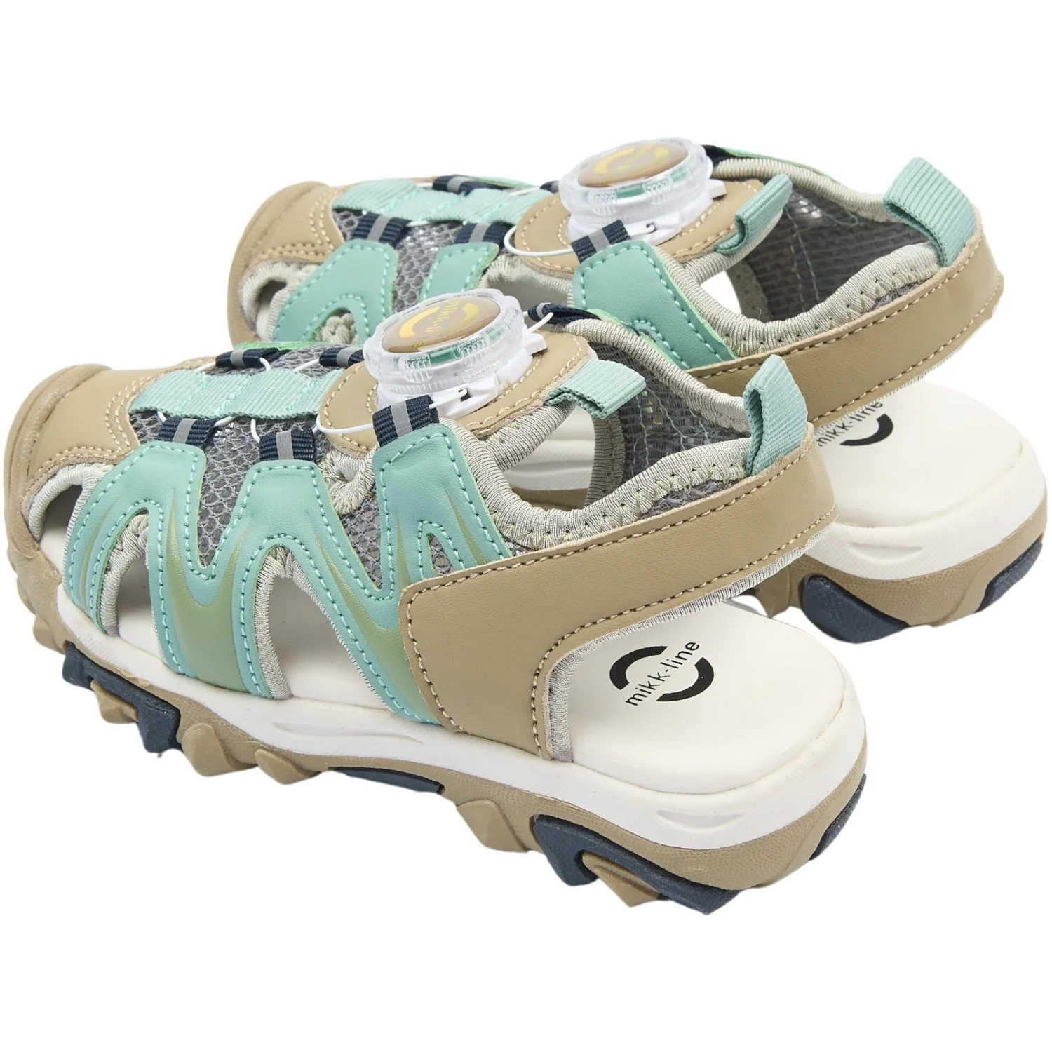 Mikk-Line Stone Blue Sandal With Mesh - Image 5