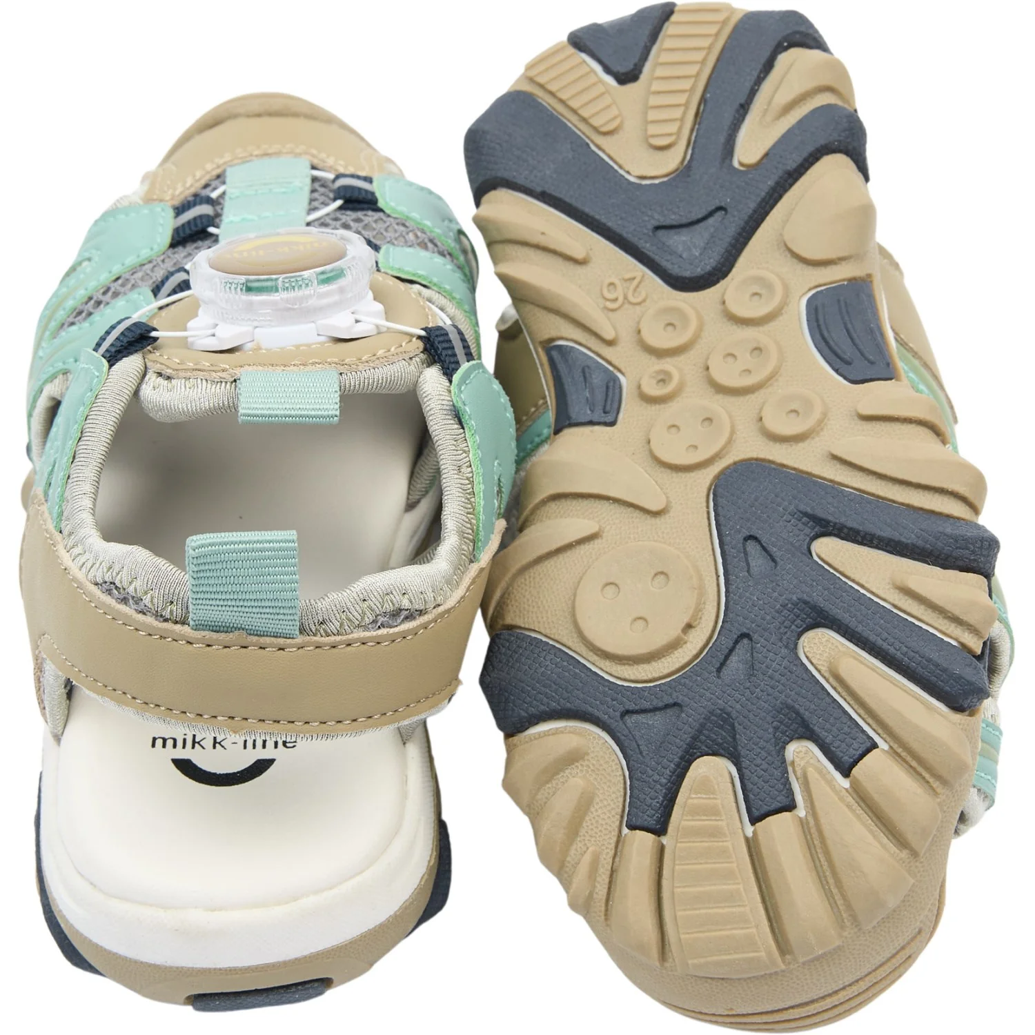 Mikk-Line Stone Blue Sandal With Mesh - Image 6