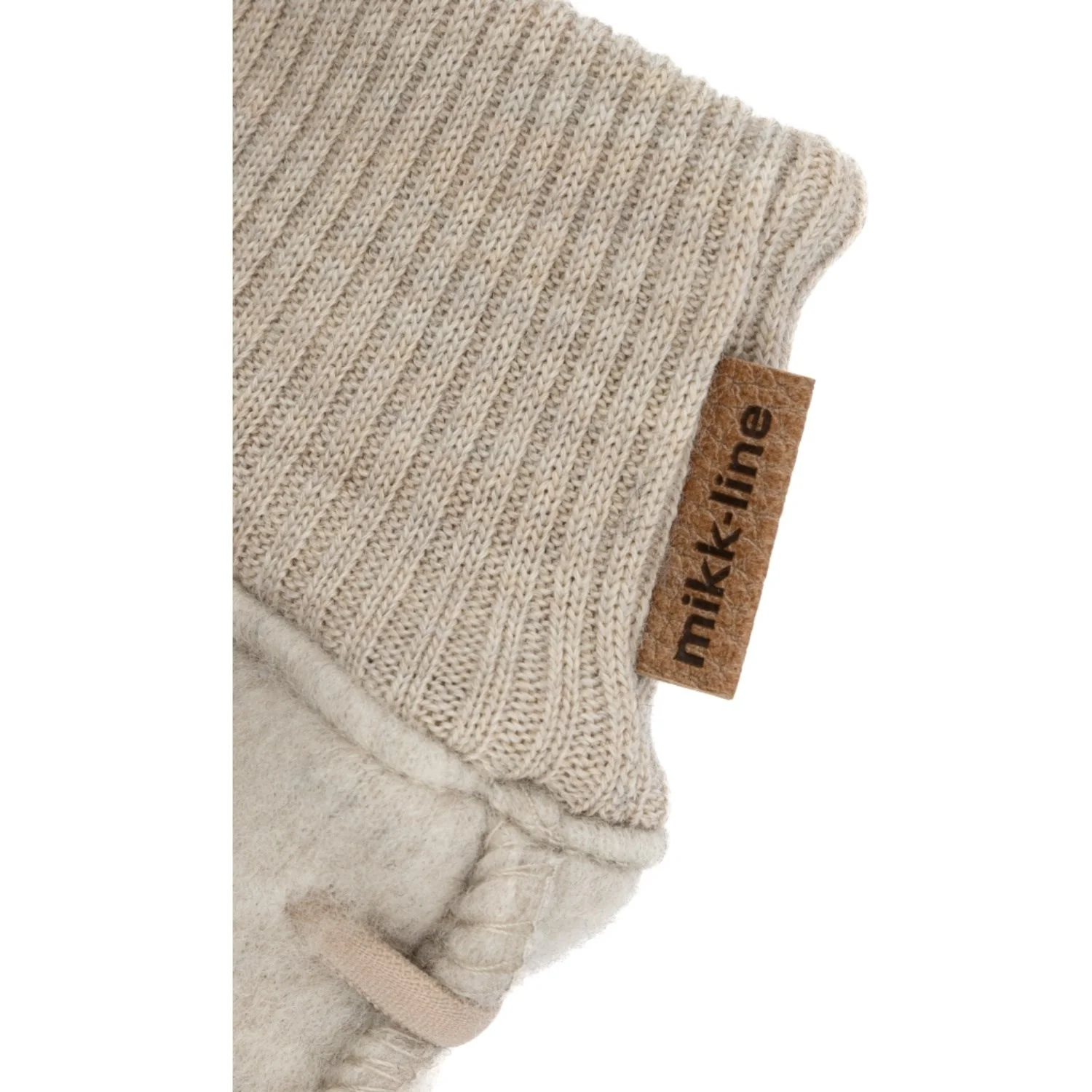 Mikk-Line Wool Mittens Melange Offwhite - Image 5