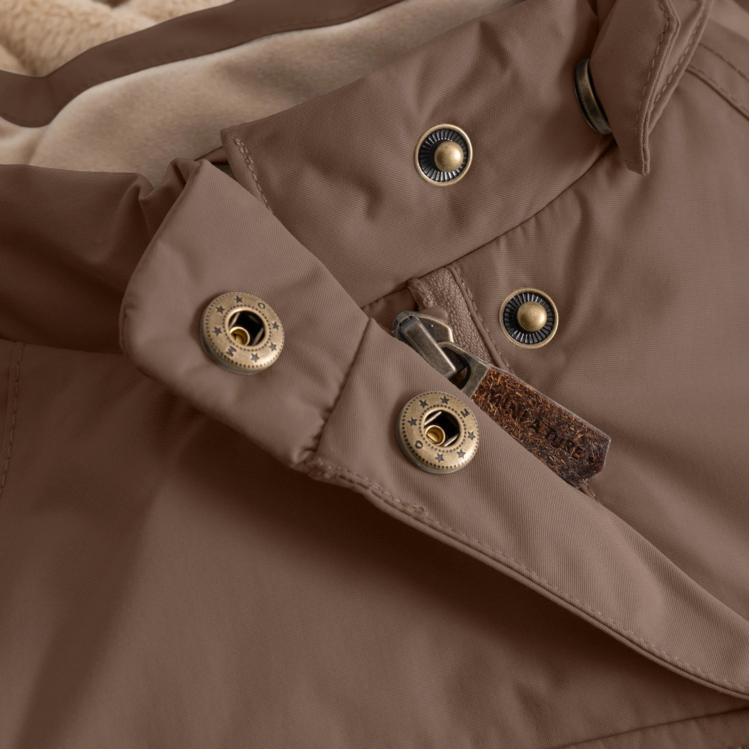 Mini A ture Chestnut Brown Matwang Fleece Lined Winter Jacket. GRS - Image 4