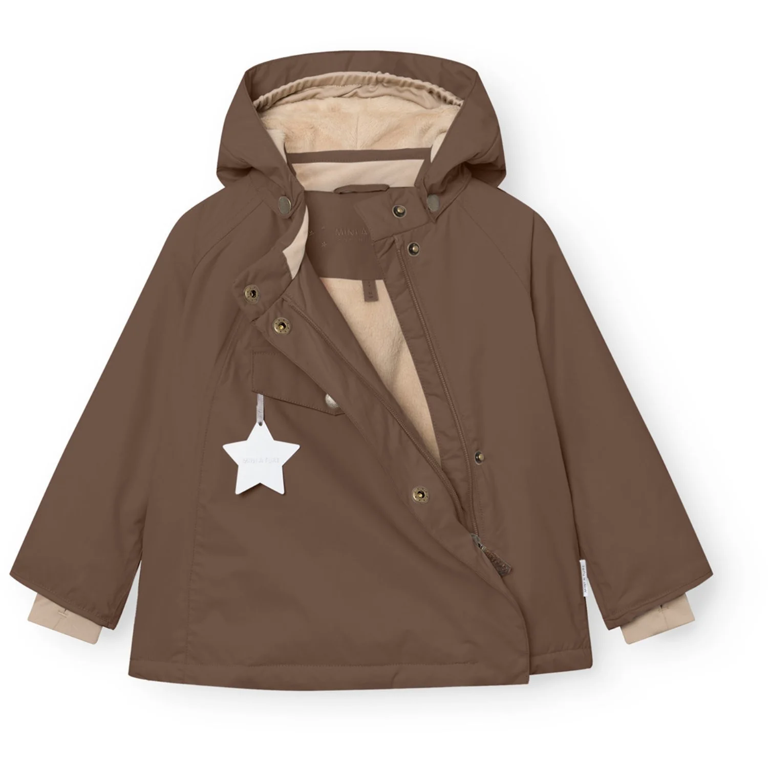 Mini A ture Chestnut Brown Matwang Fleece Lined Winter Jacket. GRS - Image 6