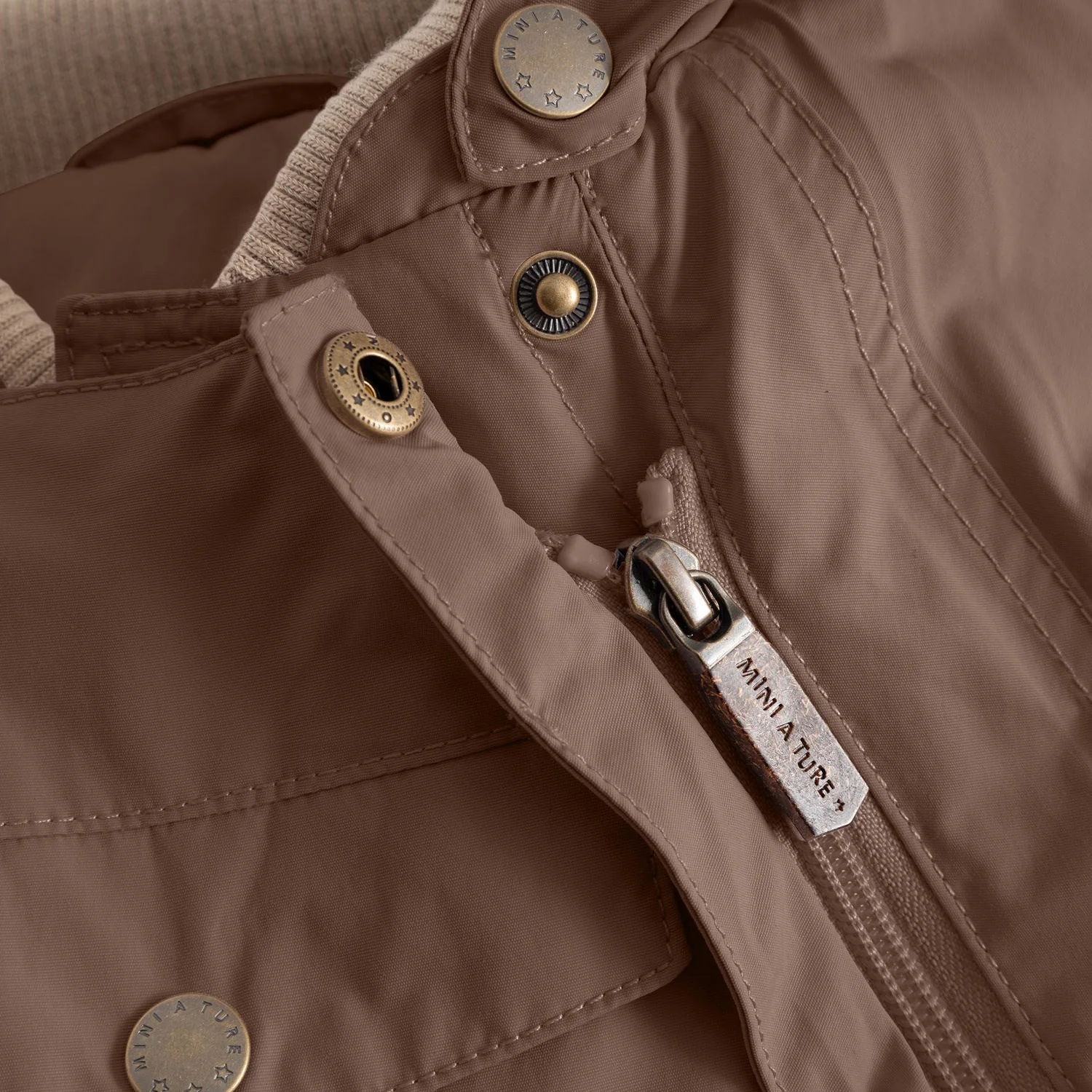 Mini A ture Chestnut Brown Matwisti Fleece Lined Snowsuit. GRS - Image 3