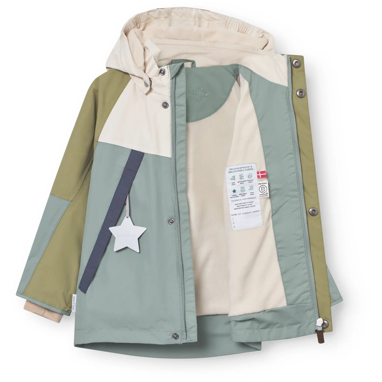 Mini A ture Granite Green Col. B. Matvalon Fleece Lined Jacket. Grs - Image 3
