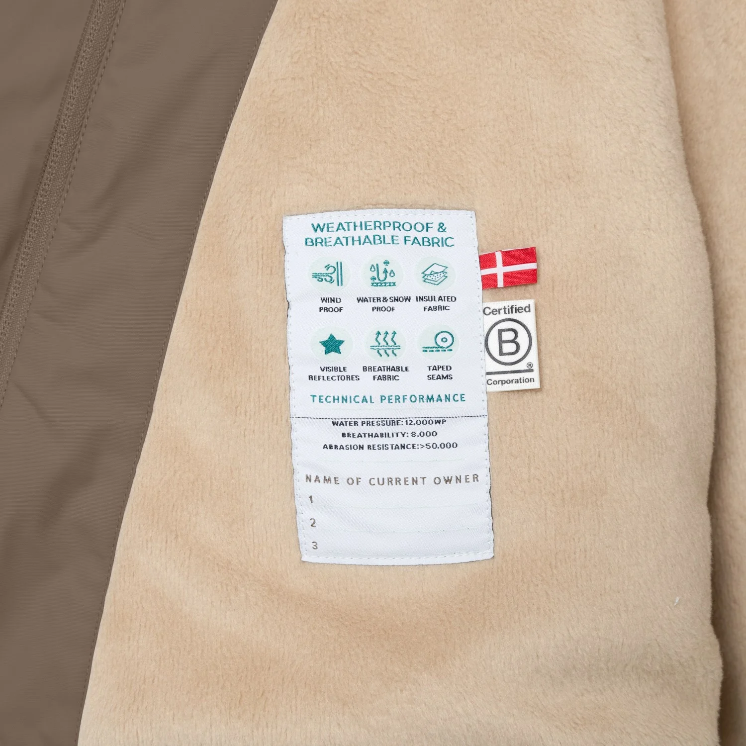 Mini A ture Morel Grey Matwang Fleece Lined Winter Jacket. GRS - Image 4