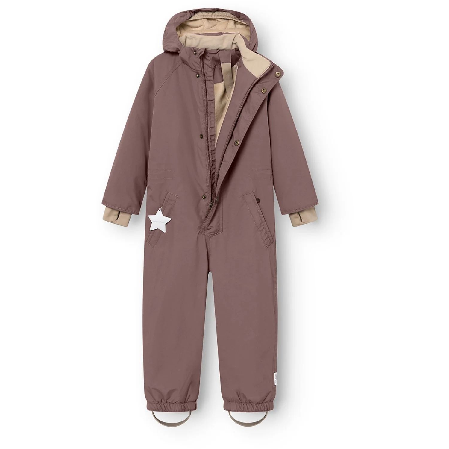 Mini A ture Peppercorn Plum Matwanni Fleece Lined Snowsuit. GRS - Image 3