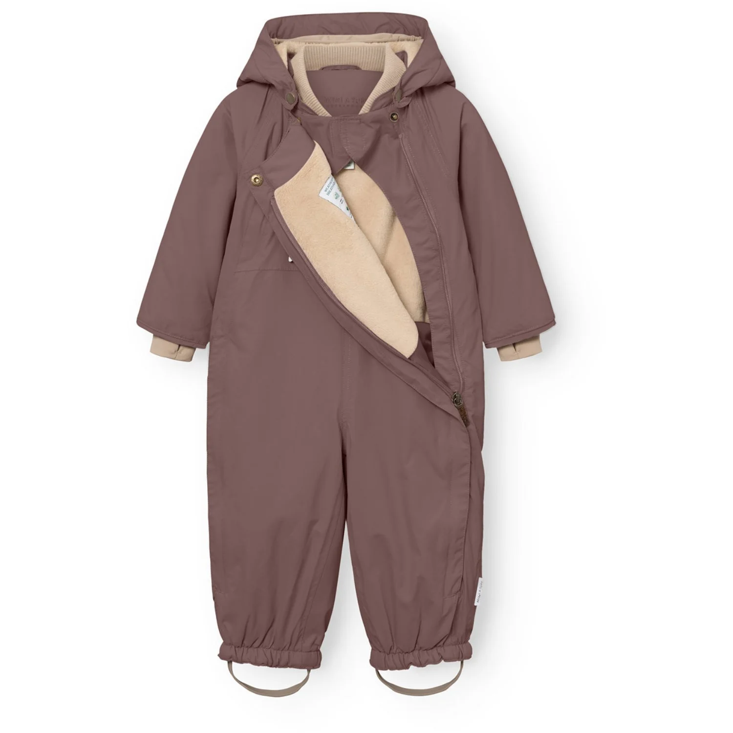 Mini A ture Peppercorn Plum Matwisti Fleece Lined Snowsuit. GRS - Image 4
