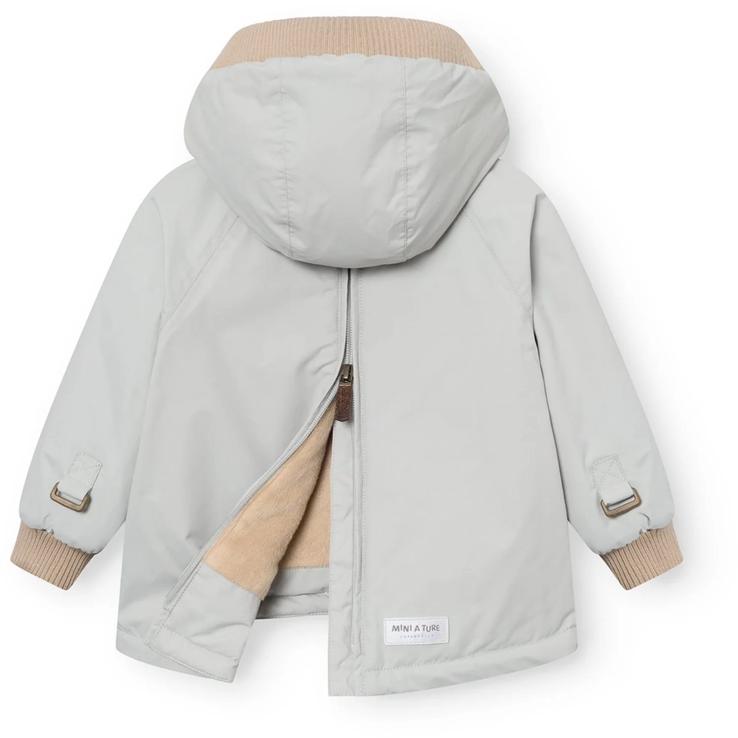 Mini A ture Puritan Grey Matbabywen Fleece Lined Winter Anorak. GRS - Image 3
