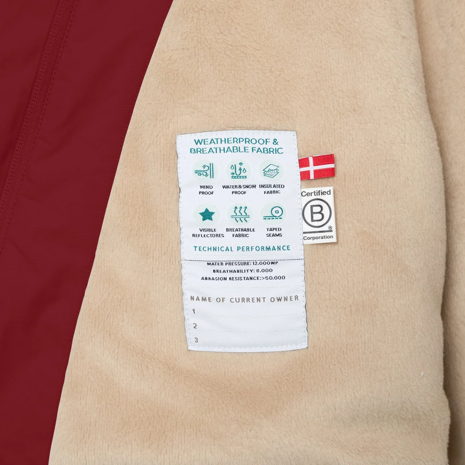 Mini A ture Red Merlot Matwang Fleece Lined Winter Jacket. GRS - Image 10