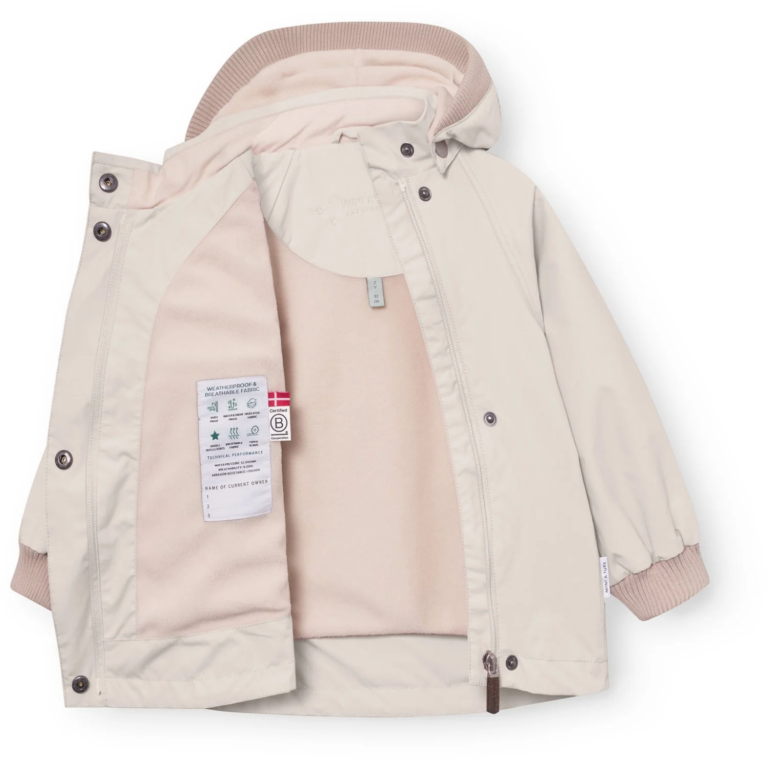 Mini A ture Sandshell Matwai Fleece Lined Jacket. Grs - Image 2
