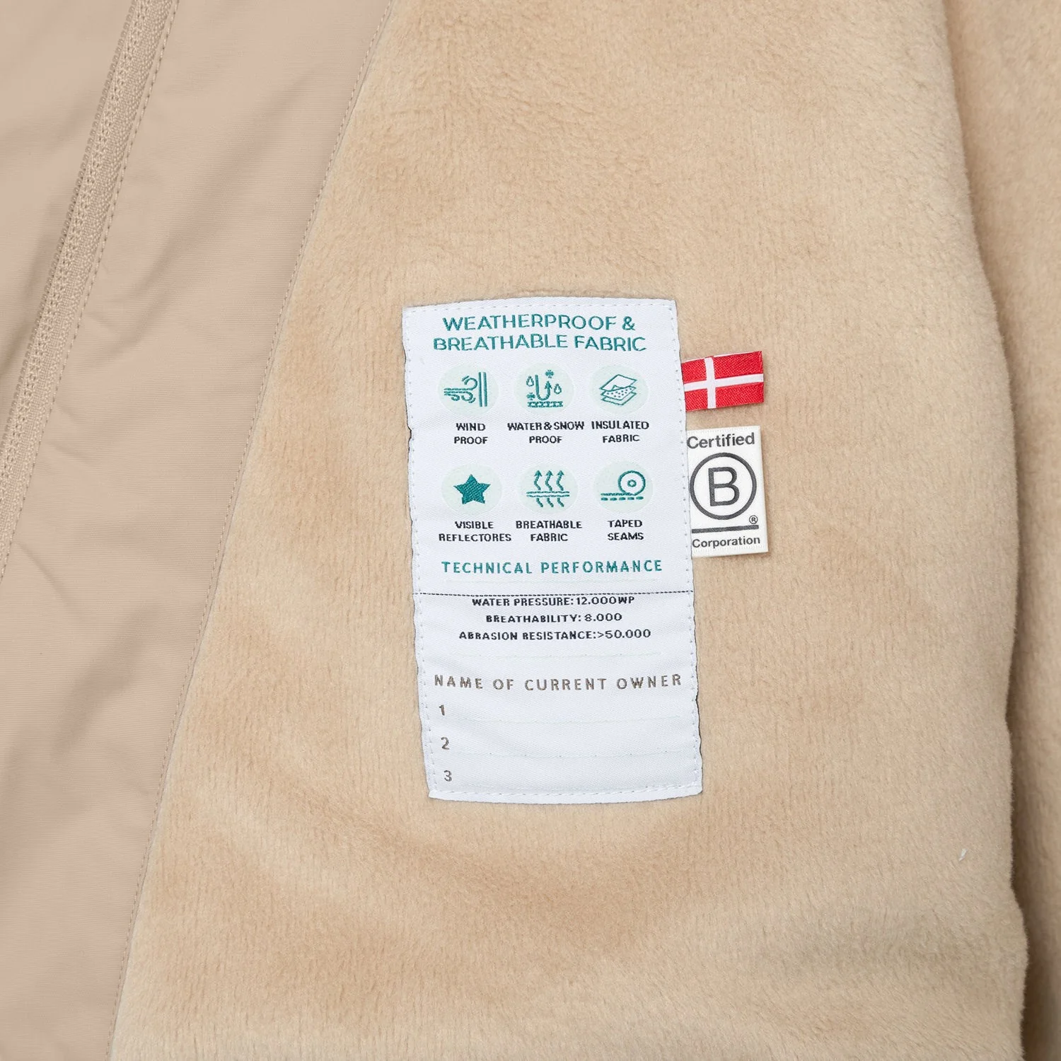 Mini A ture Savannah Tan Matwang Fleece Lined Winter Jacket. GRS - Image 3