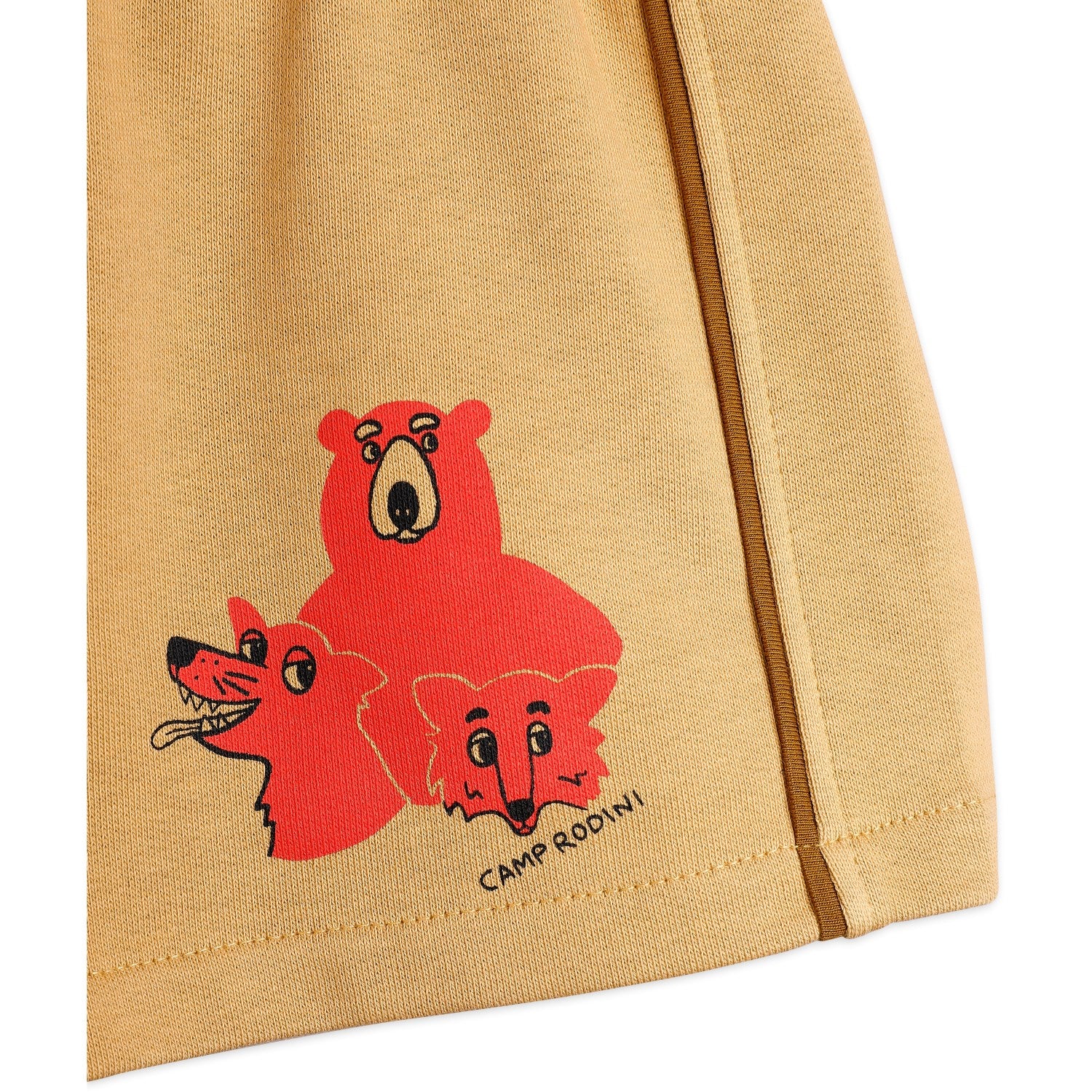 Mini Rodini Beige Camp Rodini Sp Sweatshorts - Image 4