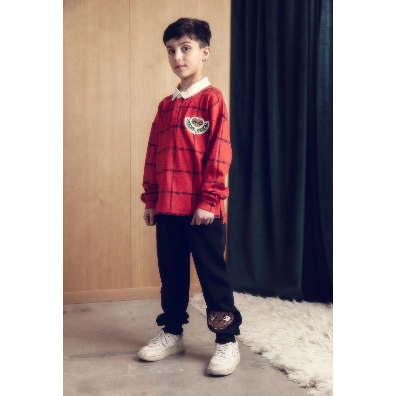 Mini Rodini Black E.T Application Sweatpants - Image 4