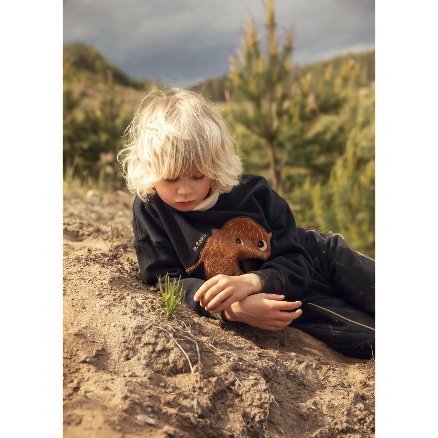 Mini Rodini Black Mammoth Chenille Sweatshirt - Image 10