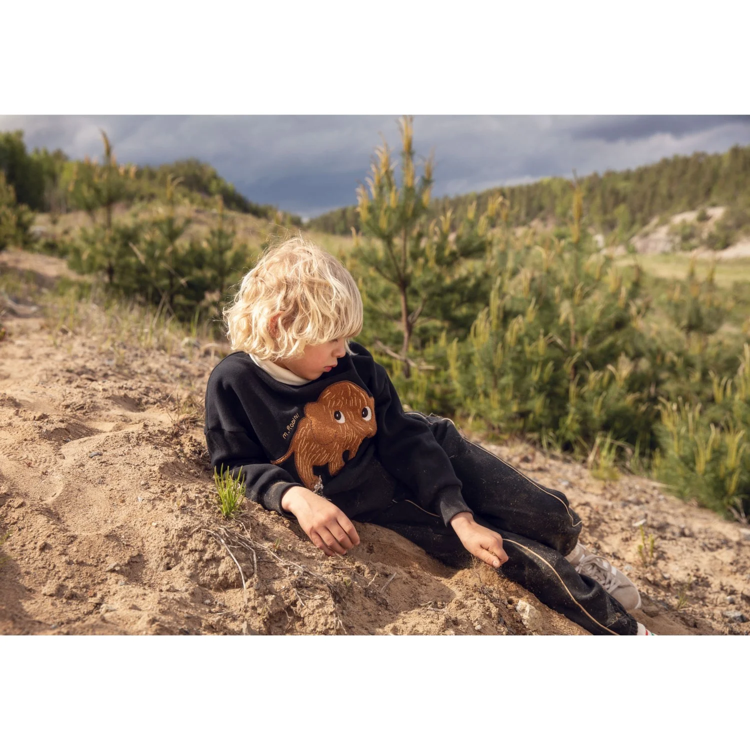 Mini Rodini Black Mammoth Chenille Sweatshirt - Image 11