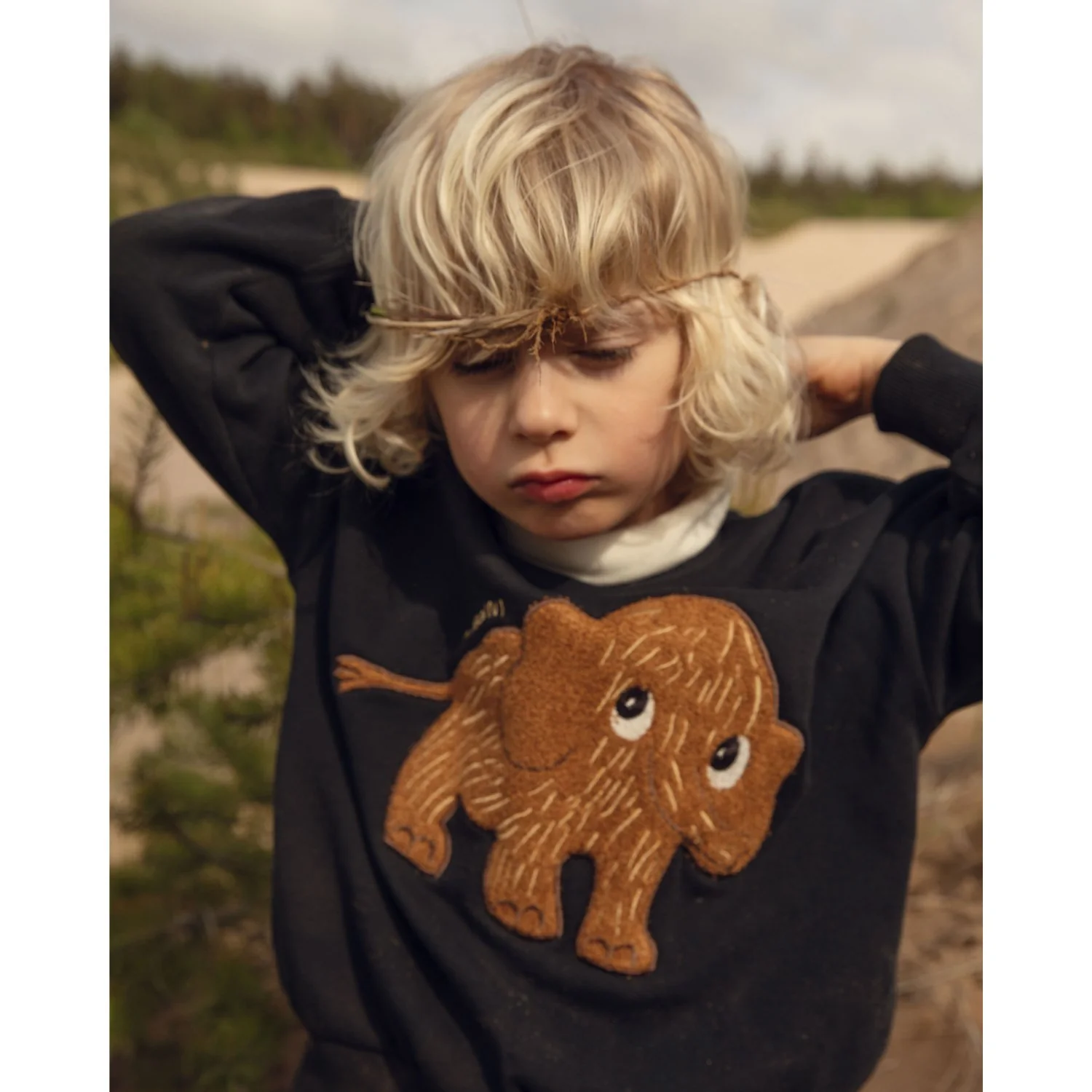 Mini Rodini Black Mammoth Chenille Sweatshirt - Image 24