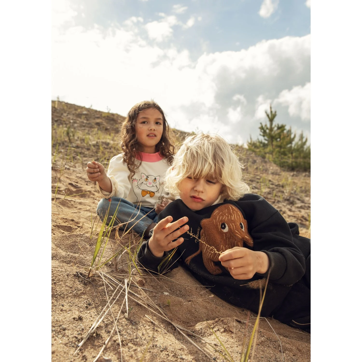 Mini Rodini Black Mammoth Chenille Sweatshirt - Image 6
