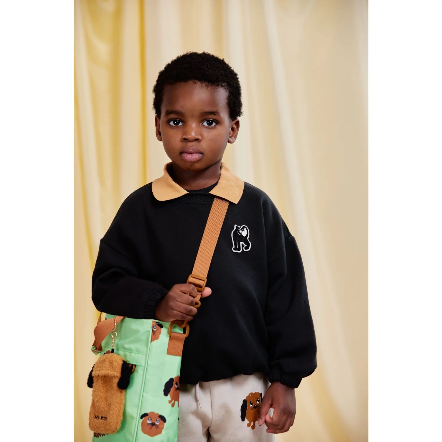 Mini Rodini Black Panther Patch Collar Sweatshirt - Image 8
