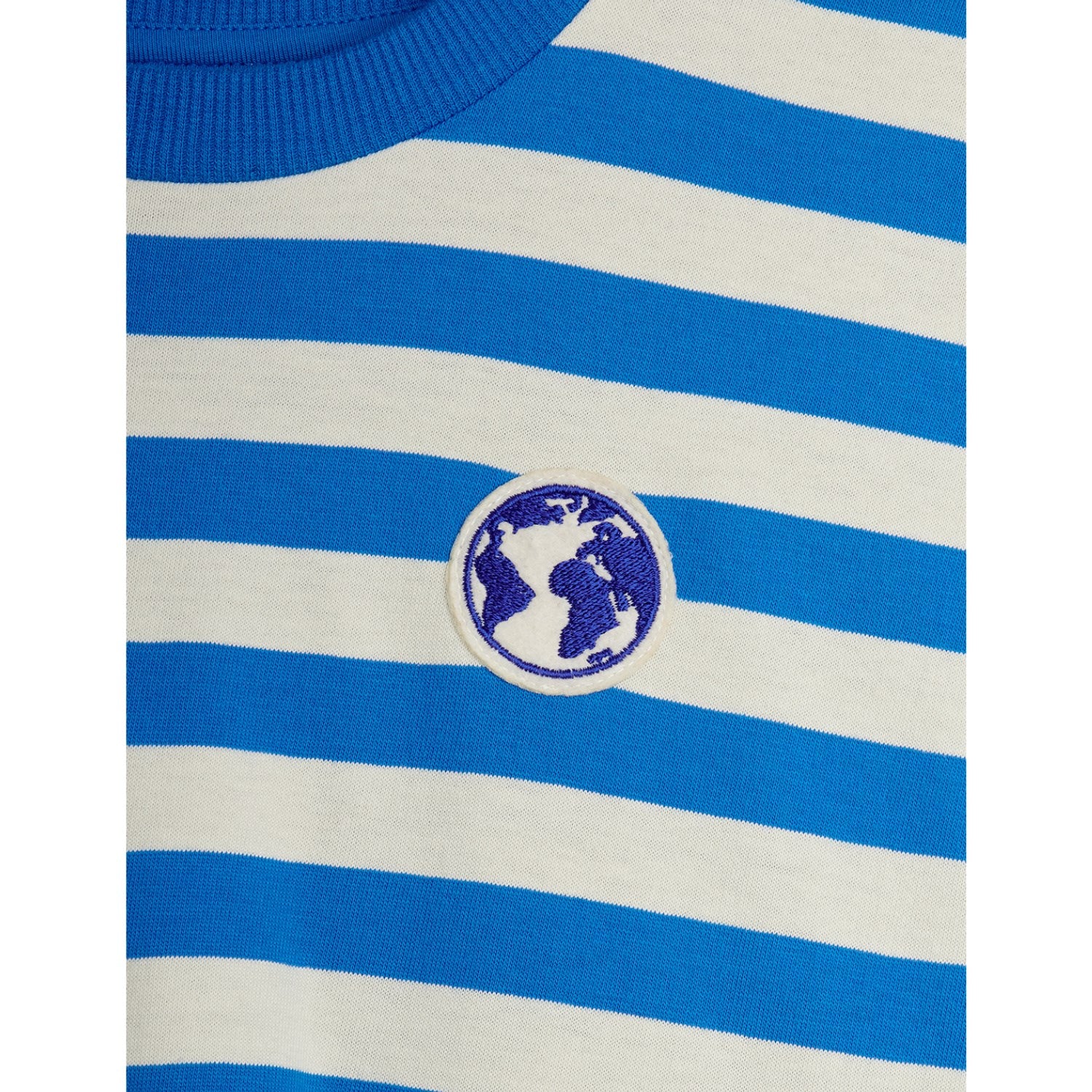 Mini Rodini Blue Earth Yd Stripe Ss Dress - Image 2