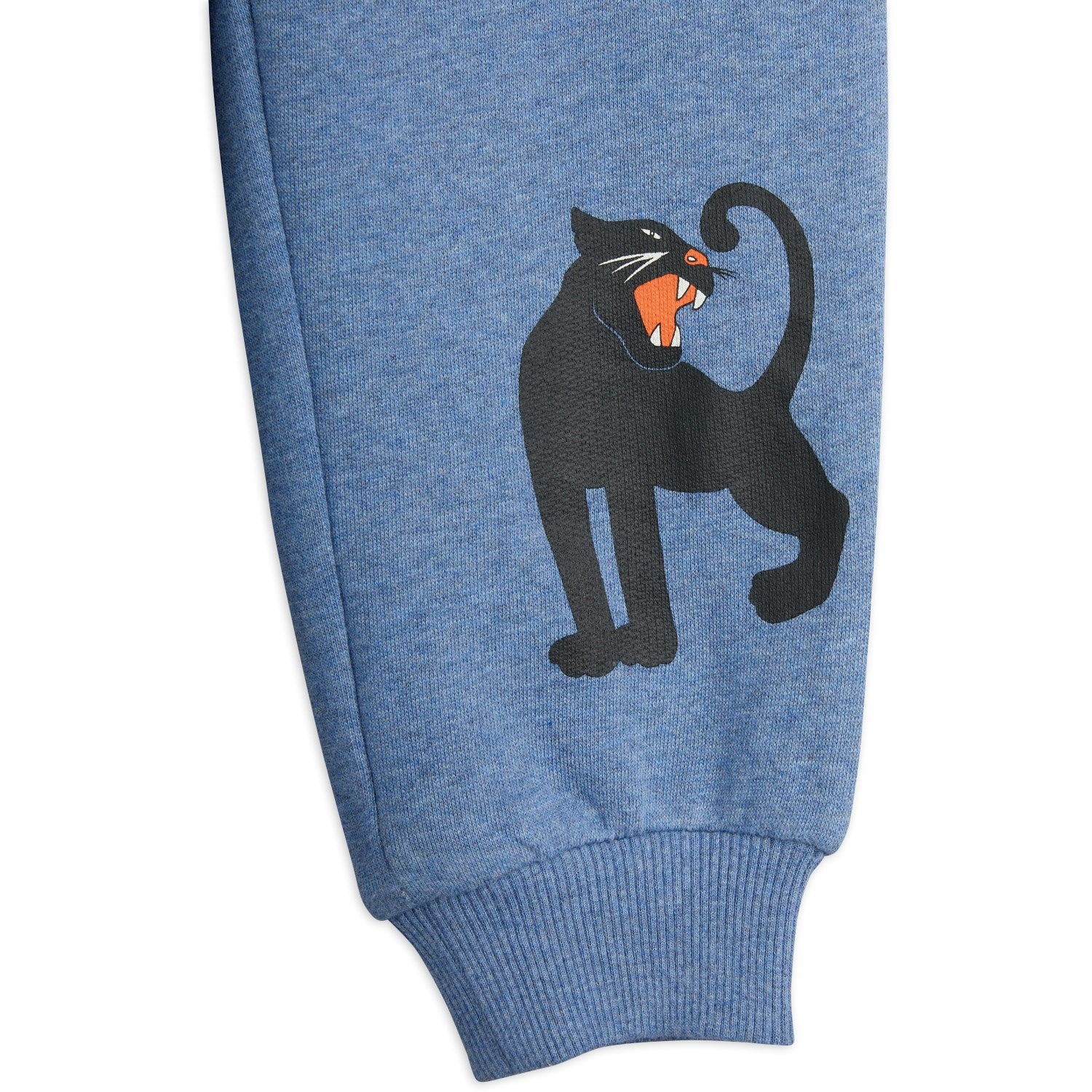 Mini Rodini Blue Panther Sp Melange Sweatpants - Image 2