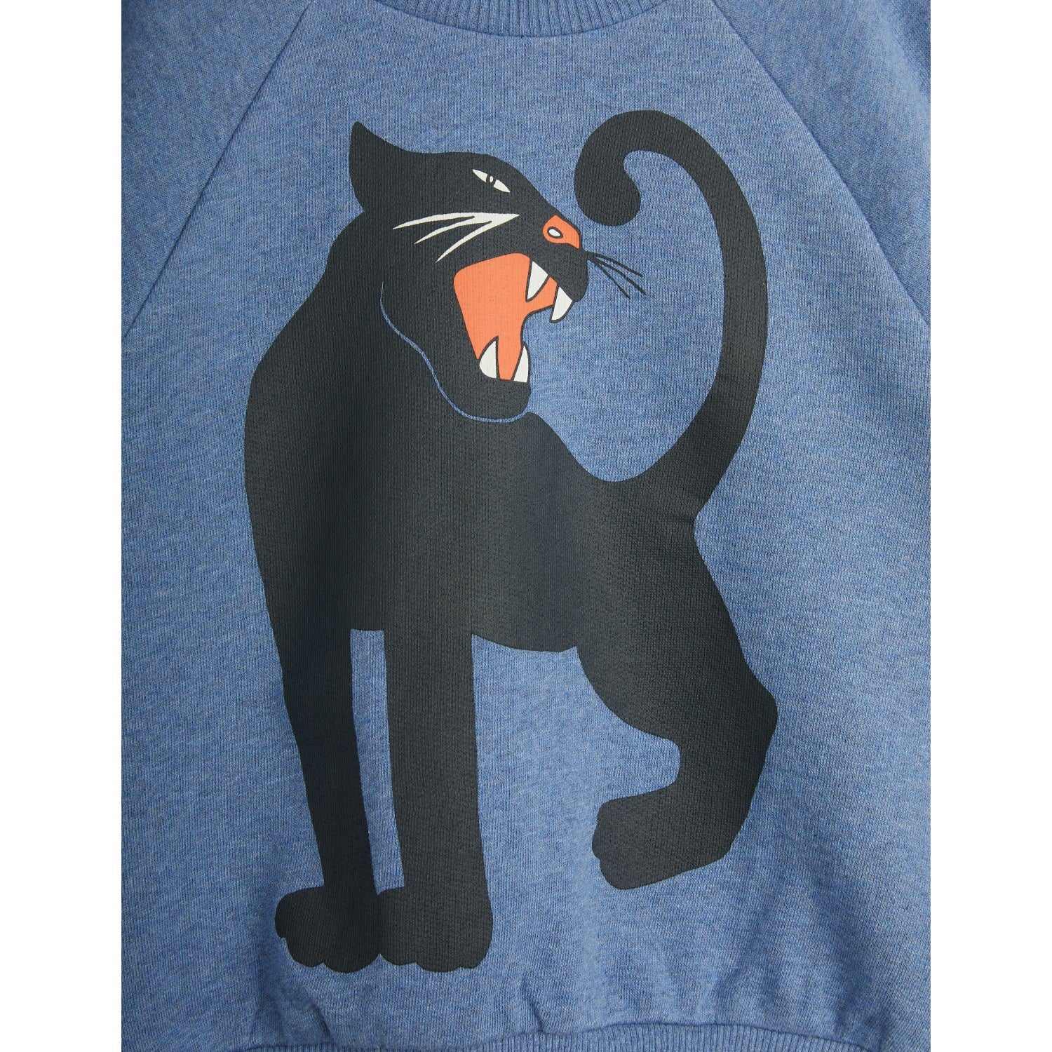Mini Rodini Blue Panther Sp Melange Sweatshirt - Image 2