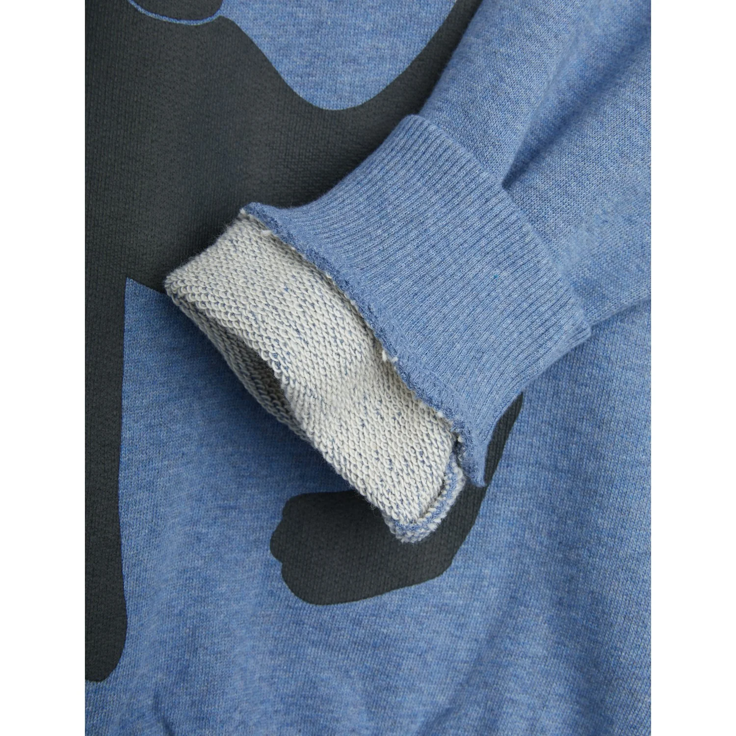 Mini Rodini Blue Panther Sp Melange Sweatshirt - Image 3