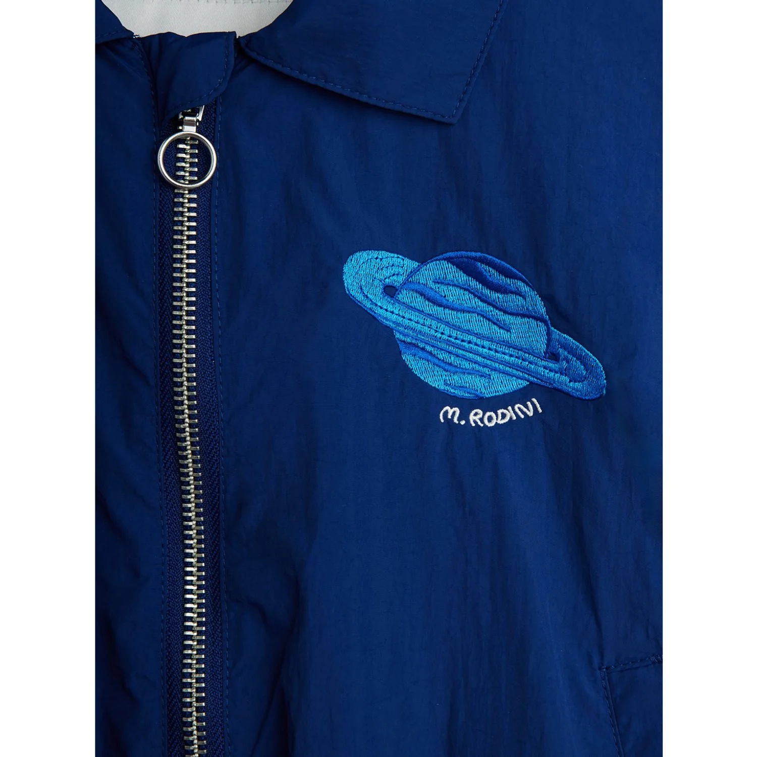 Mini Rodini Blue Planet Emb Nylon Jacket - Image 3