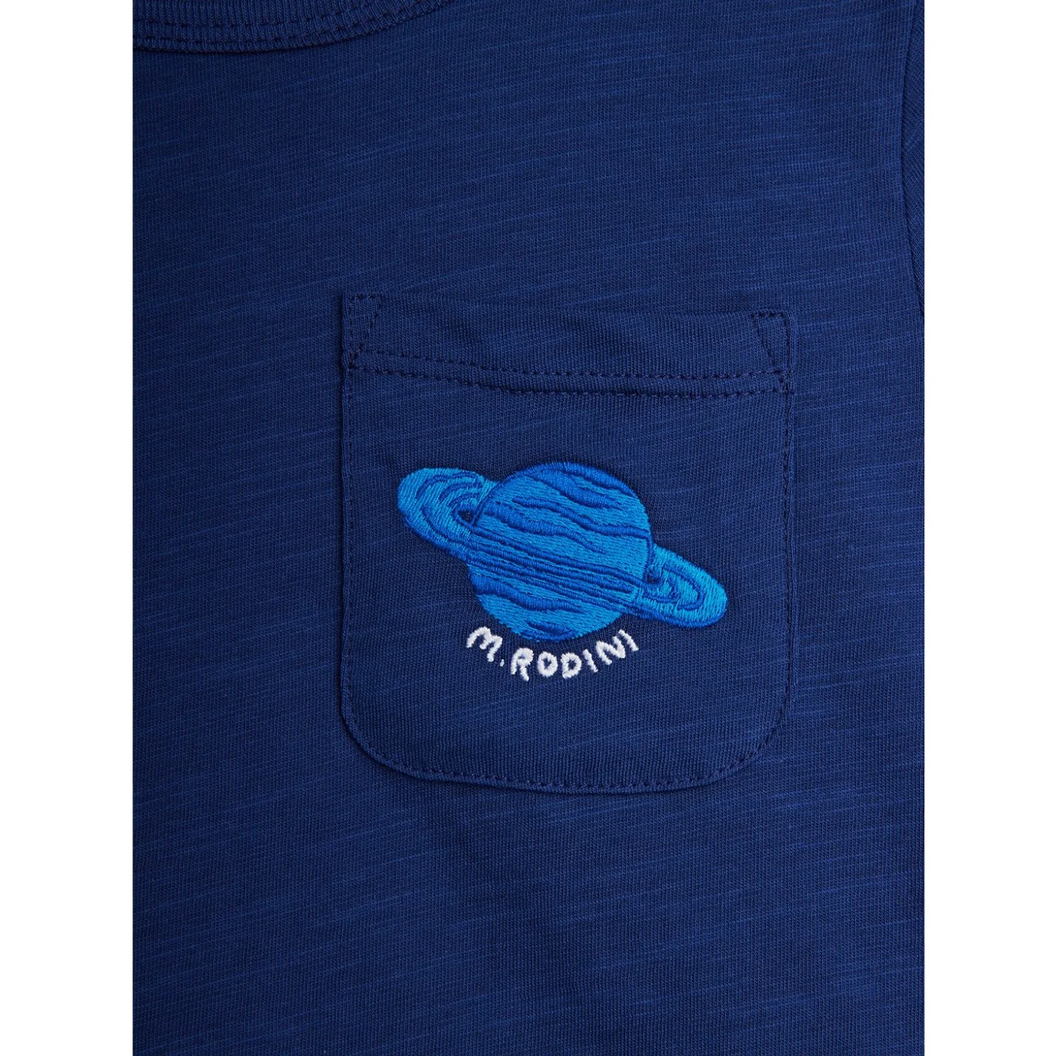 Mini Rodini Blue Planet Emb Ss Tee - Image 2