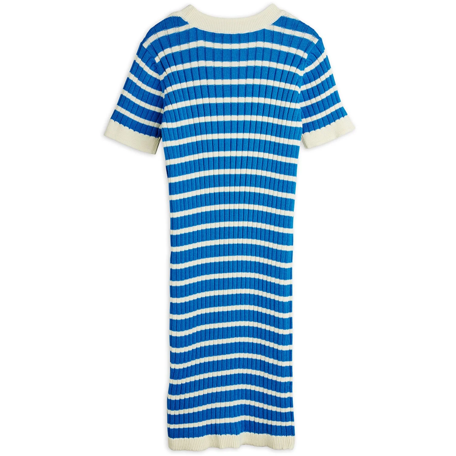 Mini Rodini Blue Ritzratz Patch Rib Knitted Stripe Ss Dress - Image 12