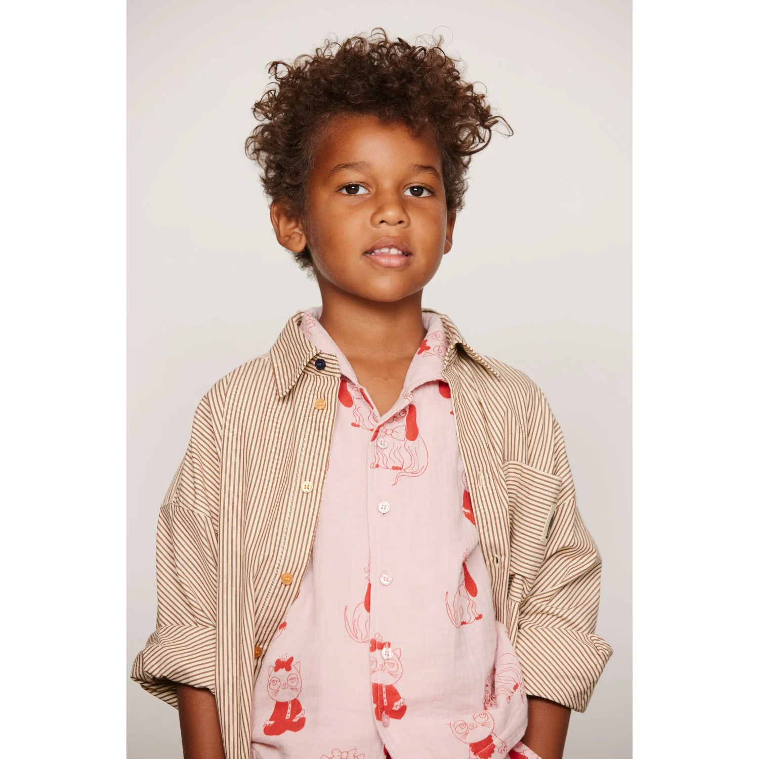 Mini Rodini Brown Poplin Yd Ls Shirt - Image 10