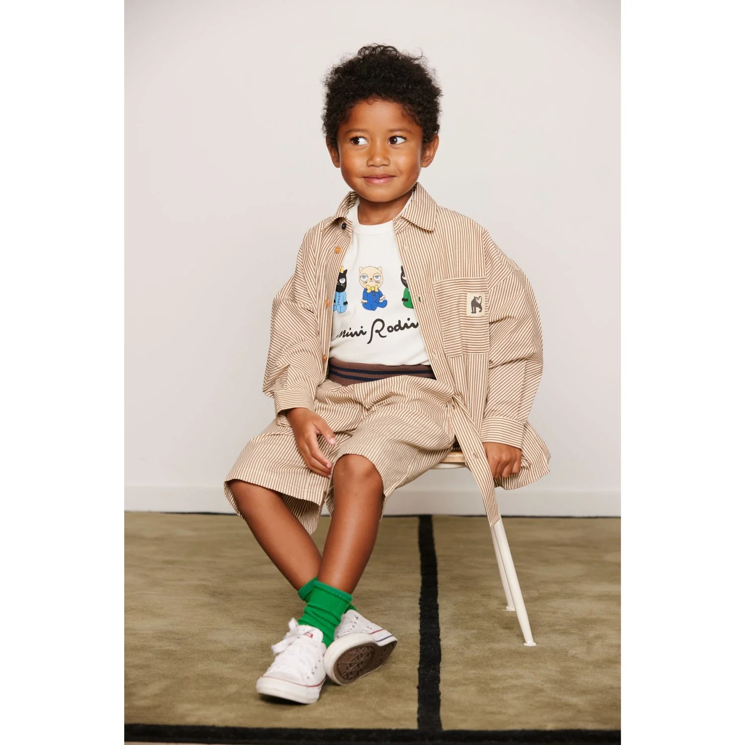 Mini Rodini Brown Poplin Yd Woven Shorts - Image 6