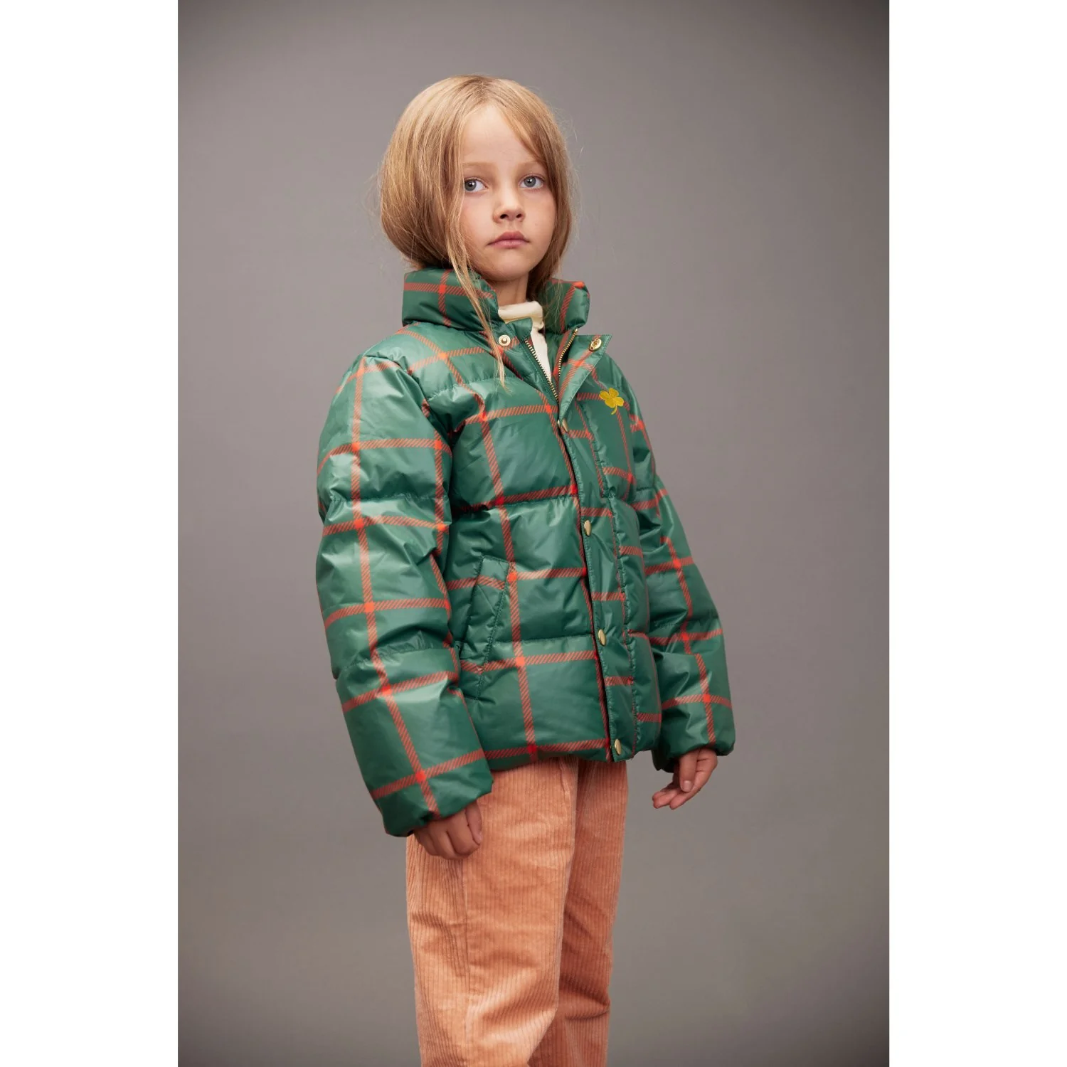 Mini Rodini Green Plaid AOP Citypuffer - Image 6
