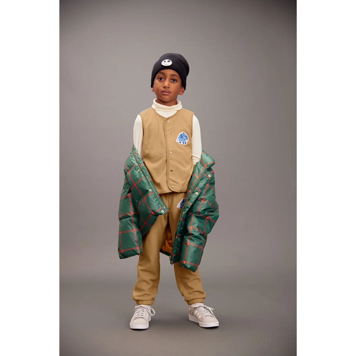 Mini Rodini Green Plaid AOP Citypuffer - Image 7