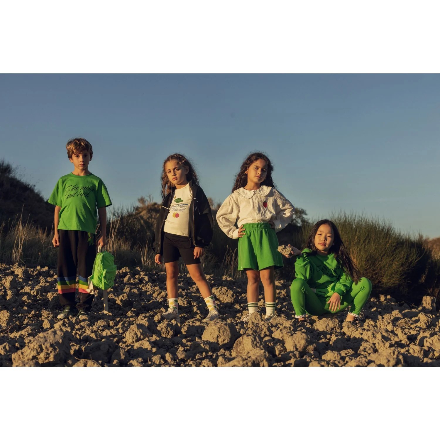 Mini Rodini Green To The Moon Sp Sweatshirt - Image 3