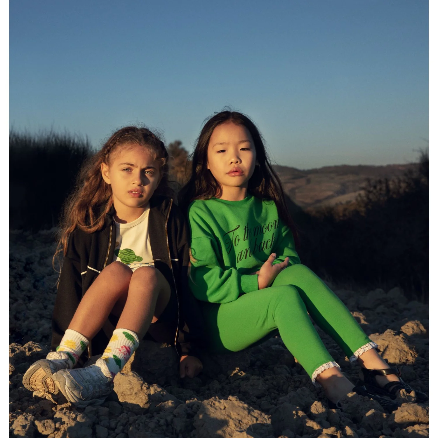 Mini Rodini Green To The Moon Sp Sweatshirt - Image 5