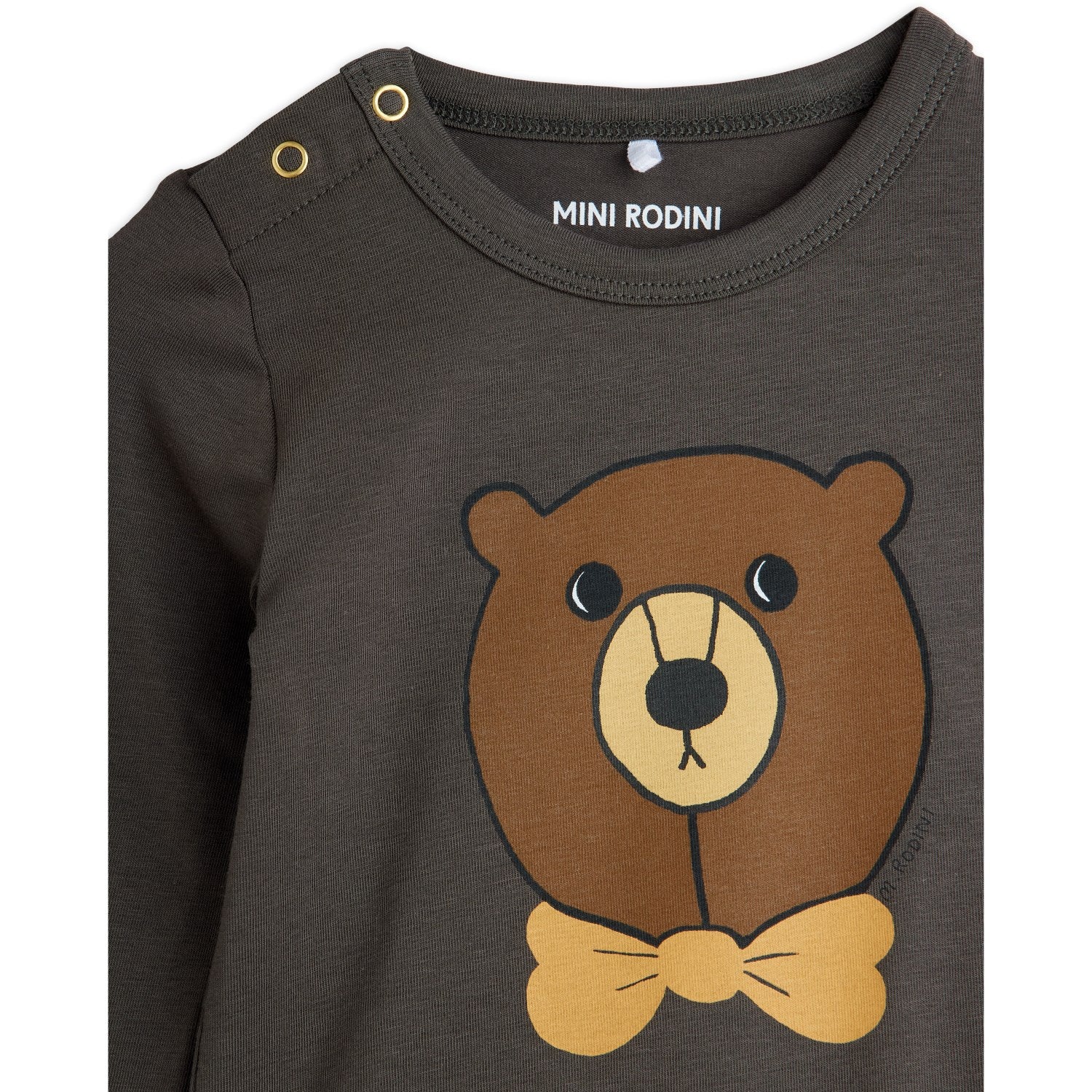 Mini Rodini Grey Bear Sp Ls Body - Image 2