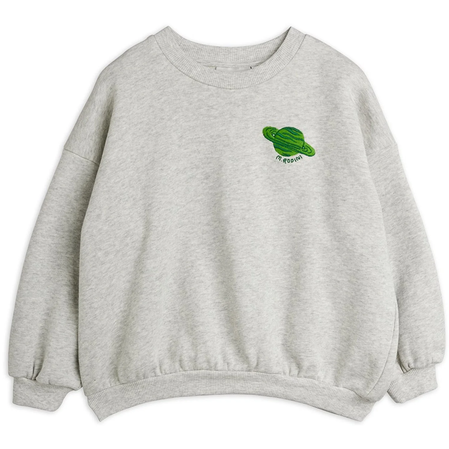 Mini Rodini Grey Melange Planet Emb Sweatshirt