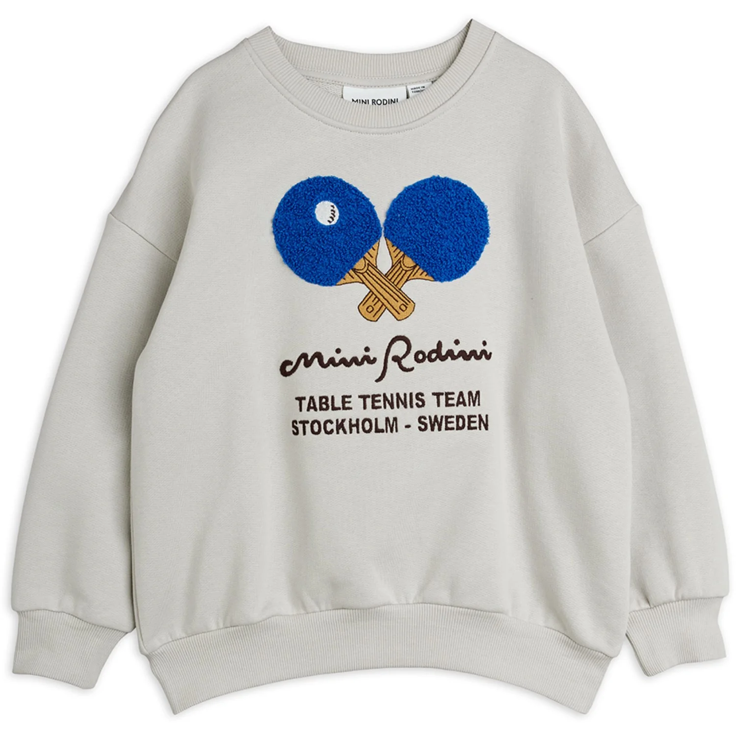 Mini Rodini Grey Table Tennis Chenille Sweatshirt