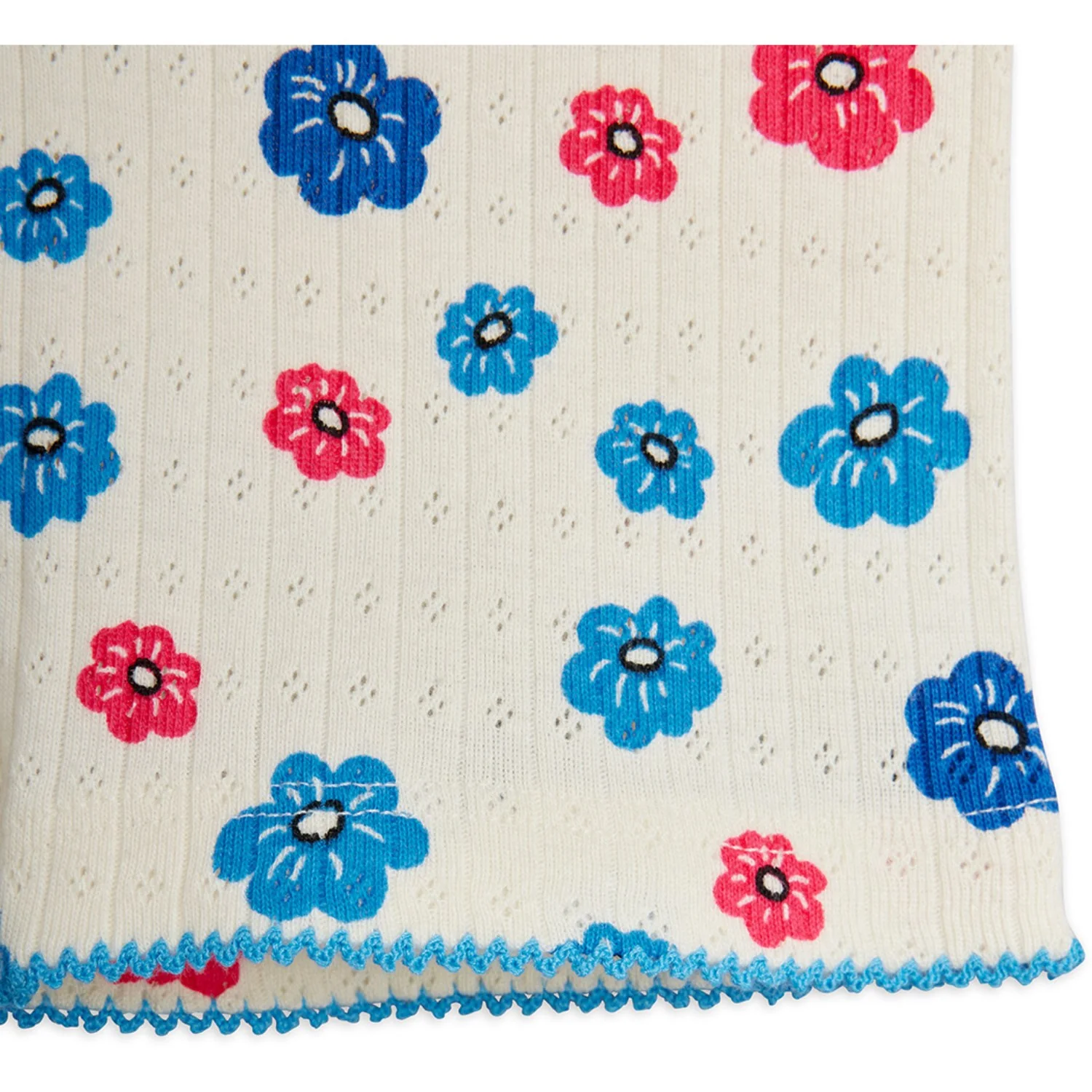 Mini Rodini Multi Flowers Aop Picot Edge Pointelle Bike Shorts - Image 6