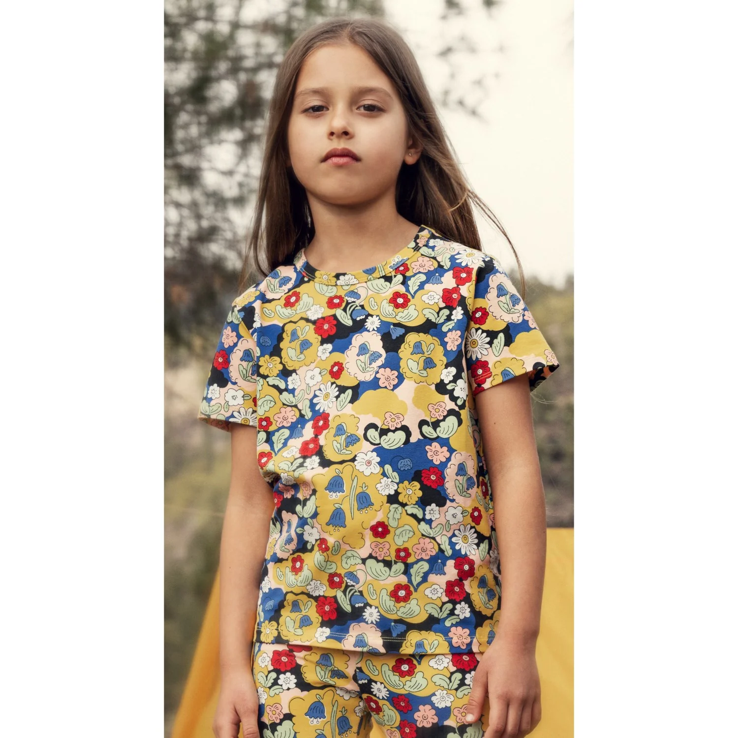 Mini Rodini Multi Flowers AOP Ss Tee - Image 3